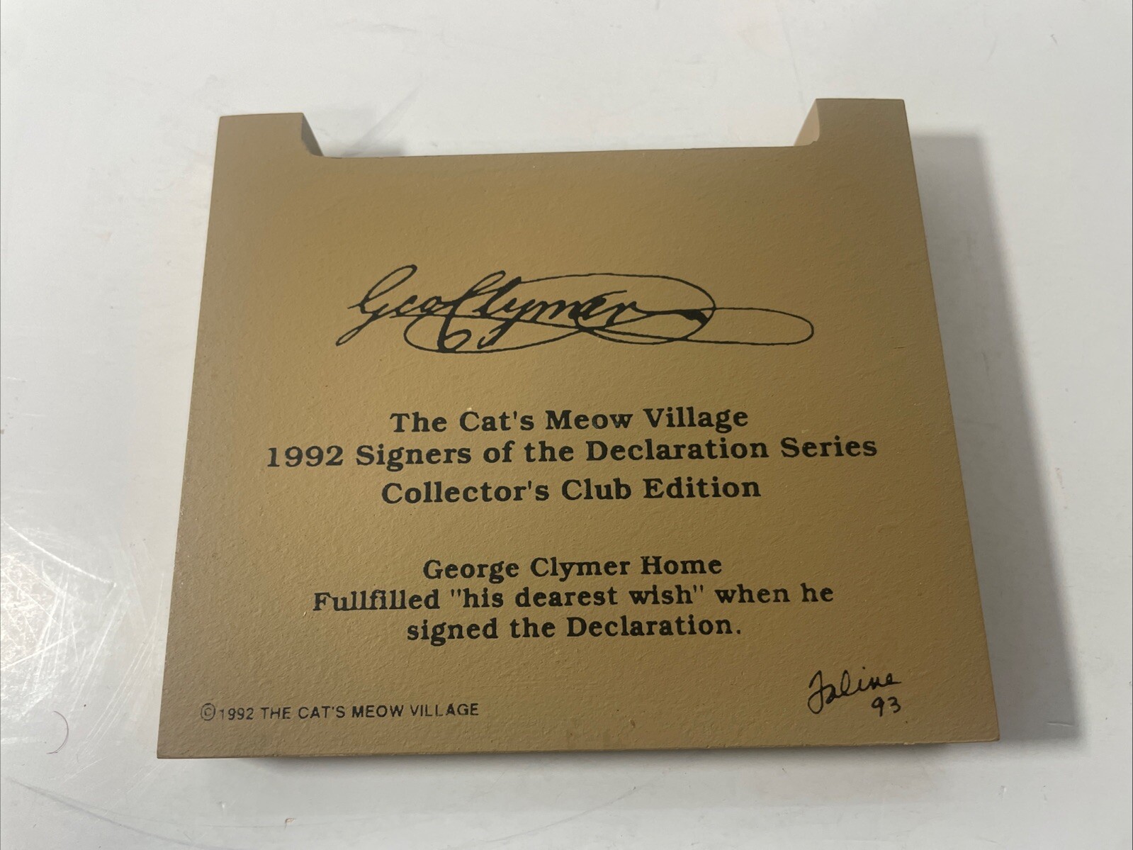 Lot 9 Cats Meow Wooden Village Pieces Collectors Club Edition Series Convention