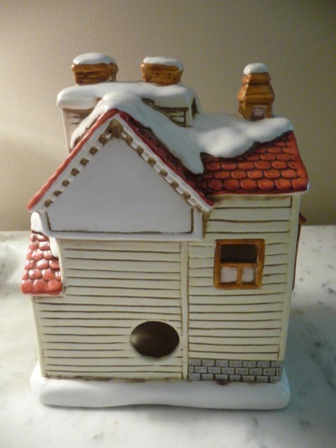 Vintage 1990 Lefton Colonial Christmas Village Toy Makers Shop w/Box & Plug