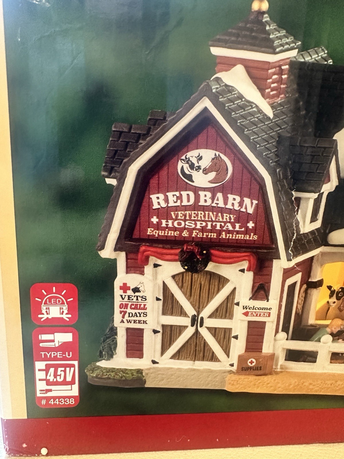 Lemax 45240 Red Barn Veterinary Hospital Harvest Crossing New In Box Free Ship