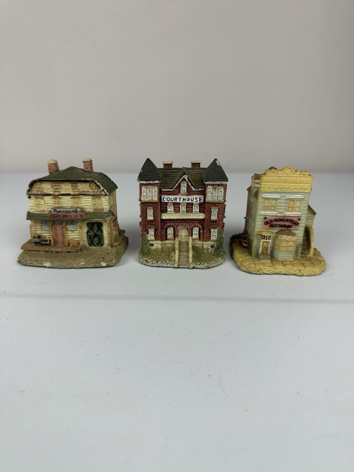 Lot of 3 International Resourcing Services Inc. Mini Buildings Vintage 3”