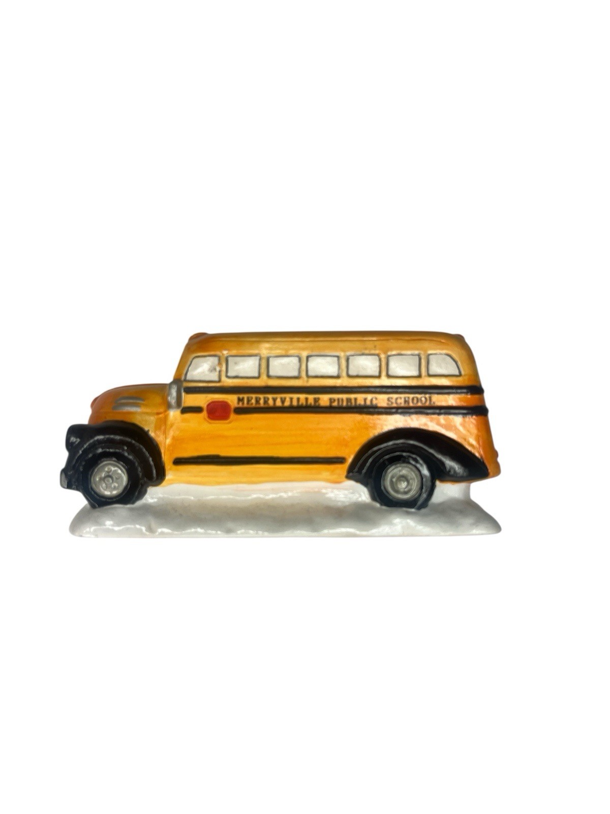 Christmas Valley Village Automobile Yellow Merryville Public School Bus 1993