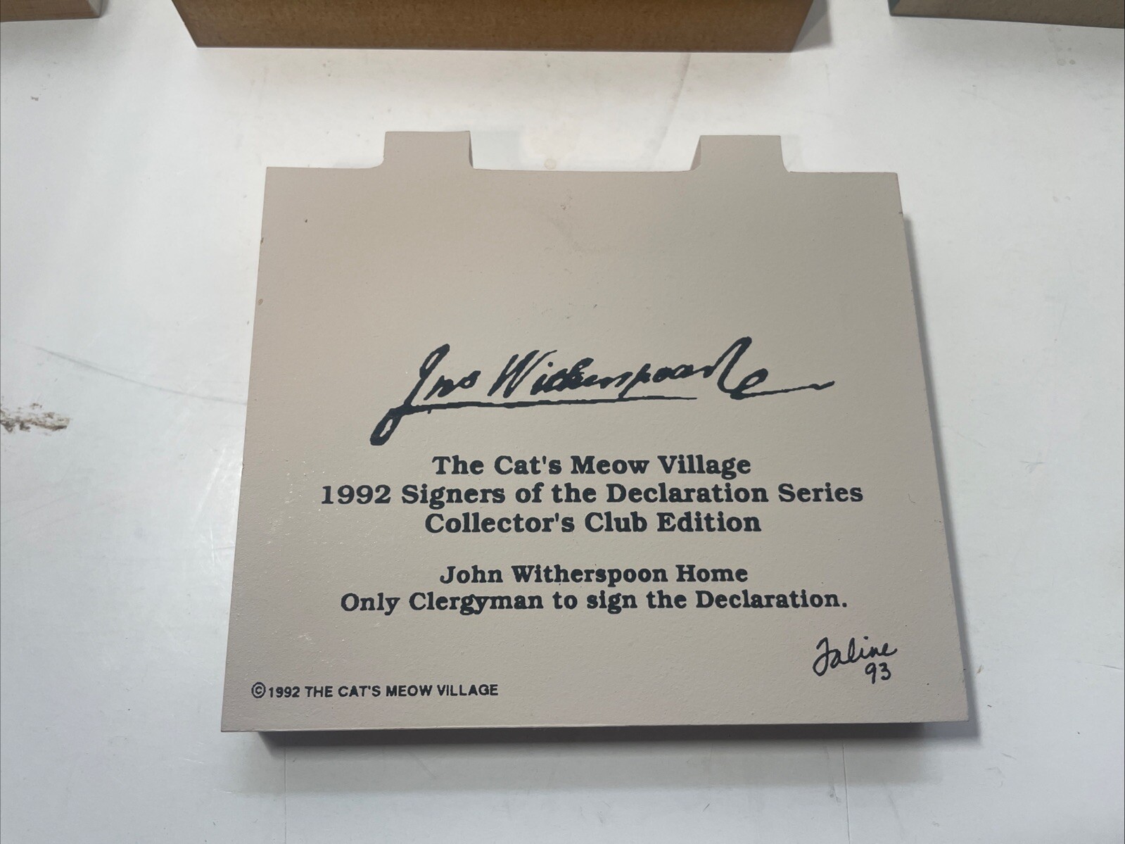 Lot 9 Cats Meow Wooden Village Pieces Collectors Club Edition Series Convention