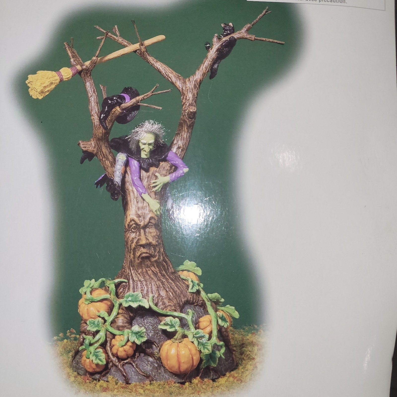 Dept 56 Snow Village Halloween Witch Crash 56-53056 Spinning Head -In Styrofoam
