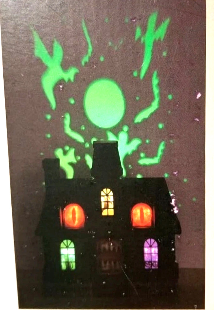 Cracker Barrel Animated Haunted House with Projection Lights & Sounds Effects