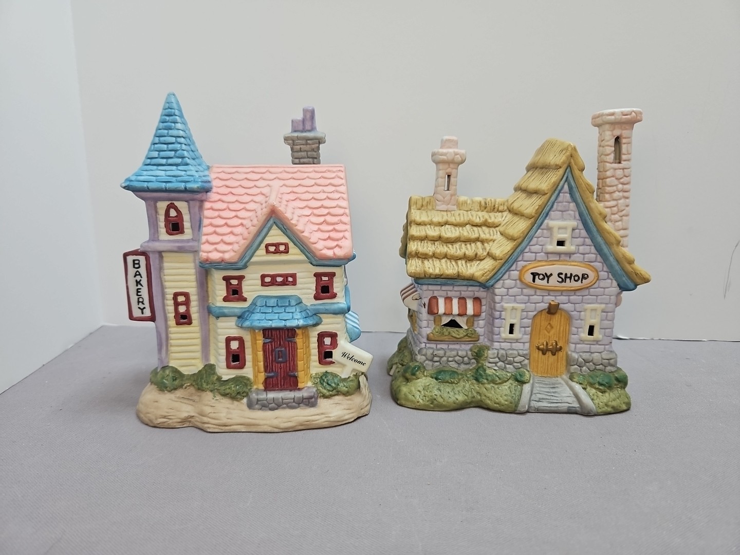 Vintage Easter Bunny Village #EBV, Bakery & Toy Shop