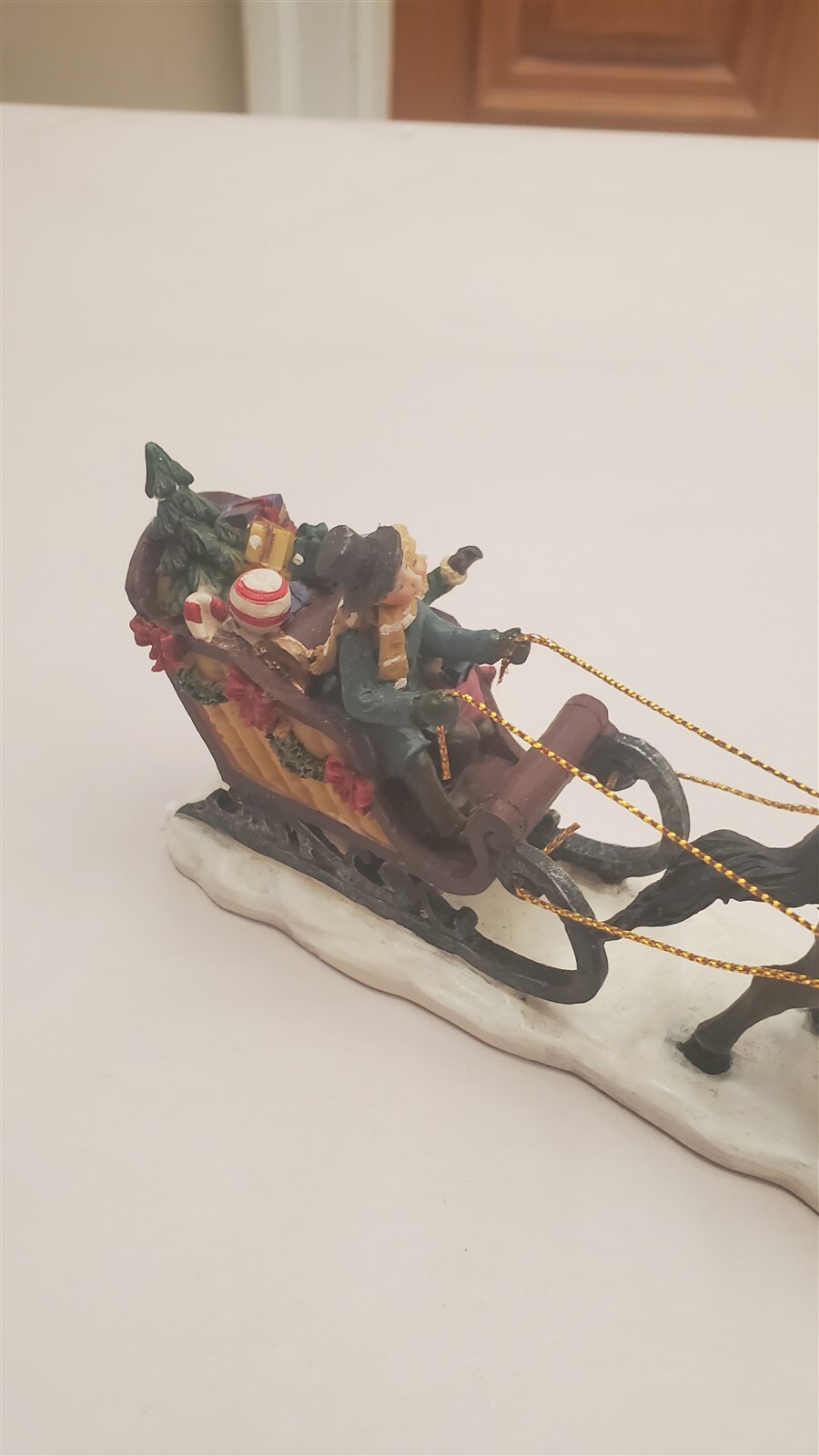 VINTAGE 2003 Grandeur Noel Victorian Village REPLACEMENT Piece SLEIGH HORSE