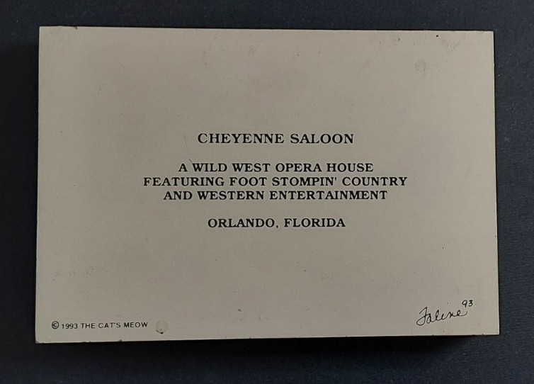 1993 Cat’s Meow Building Cheyenne Saloon Western Opera House Orlando Florida