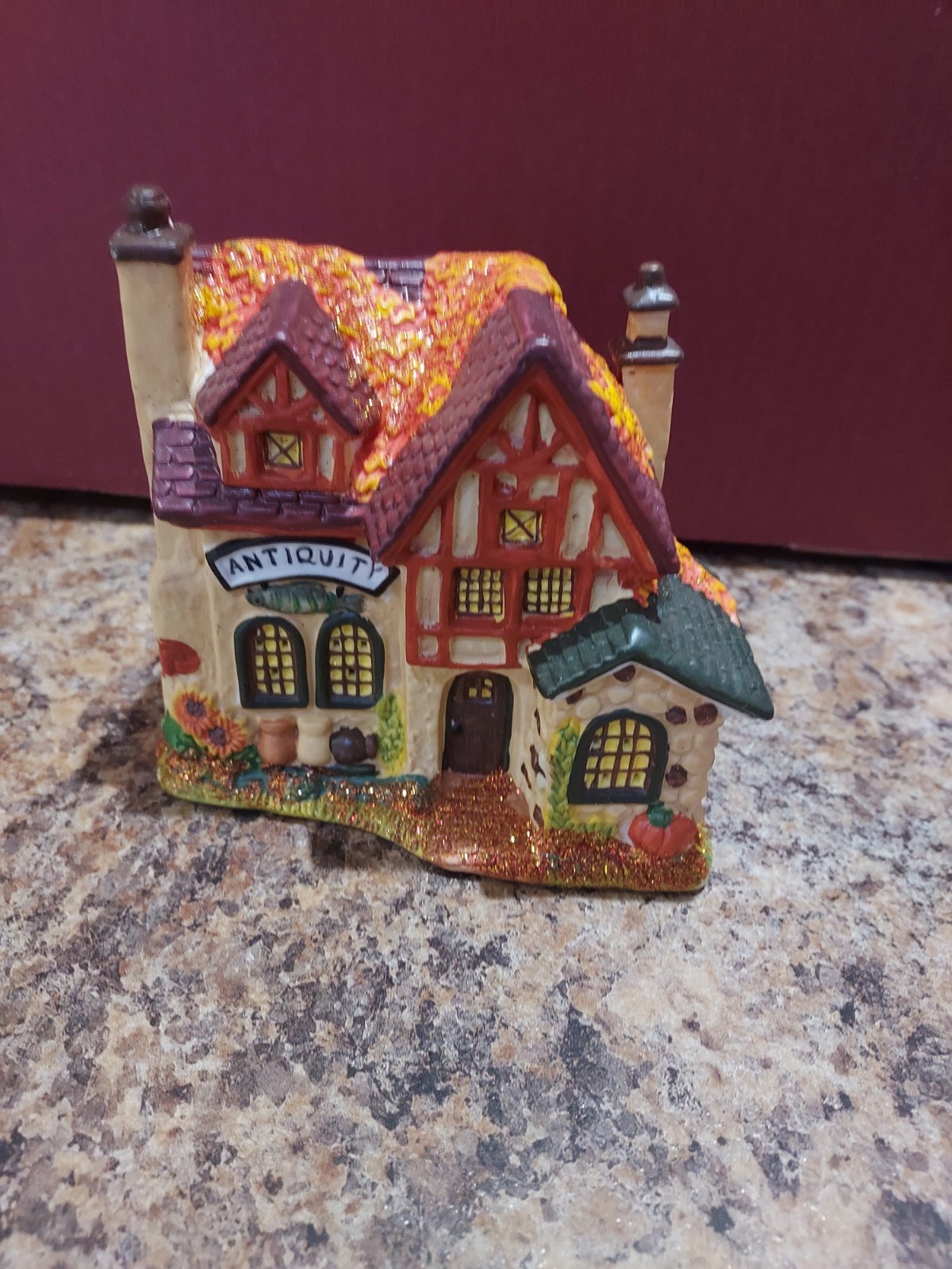Holiday Time Mini Thanksgiving Fall Village Antiquity House-New