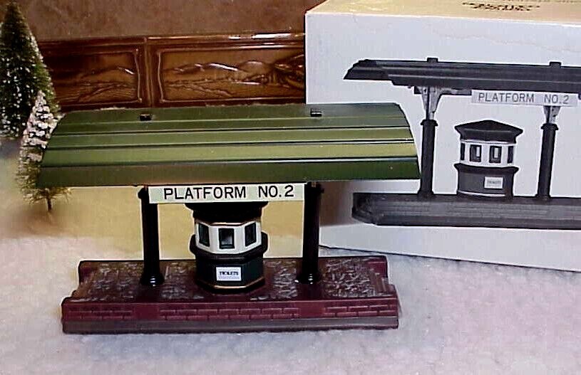Dept 56 Victoria Station Train Platform Accessory Porcelain Metal Canopy Box