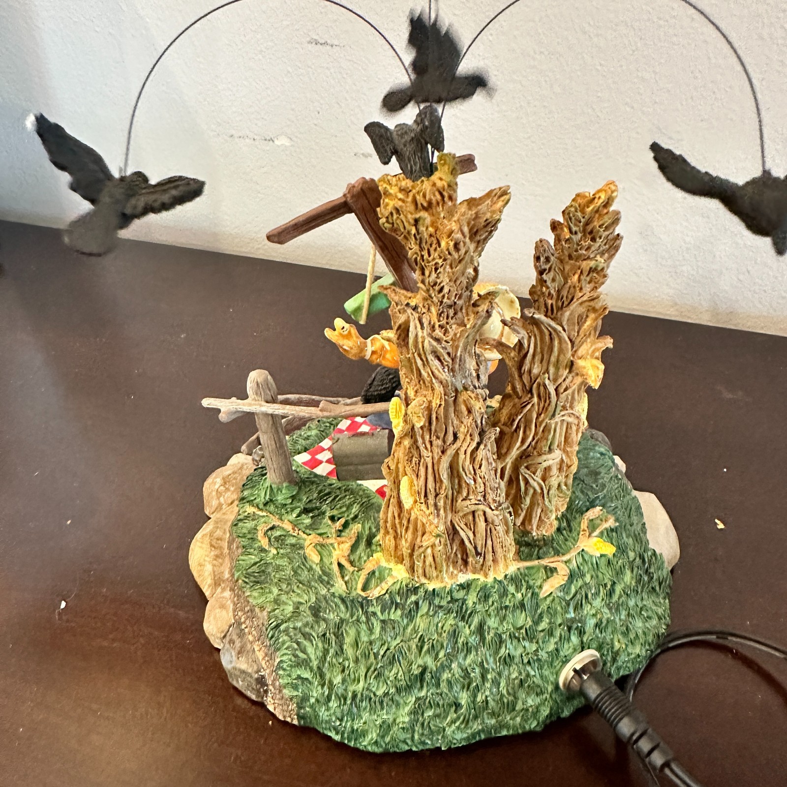 Dept 56 Halloween Scarecrow & His Feathered Friends Accessory with Adapter 53212