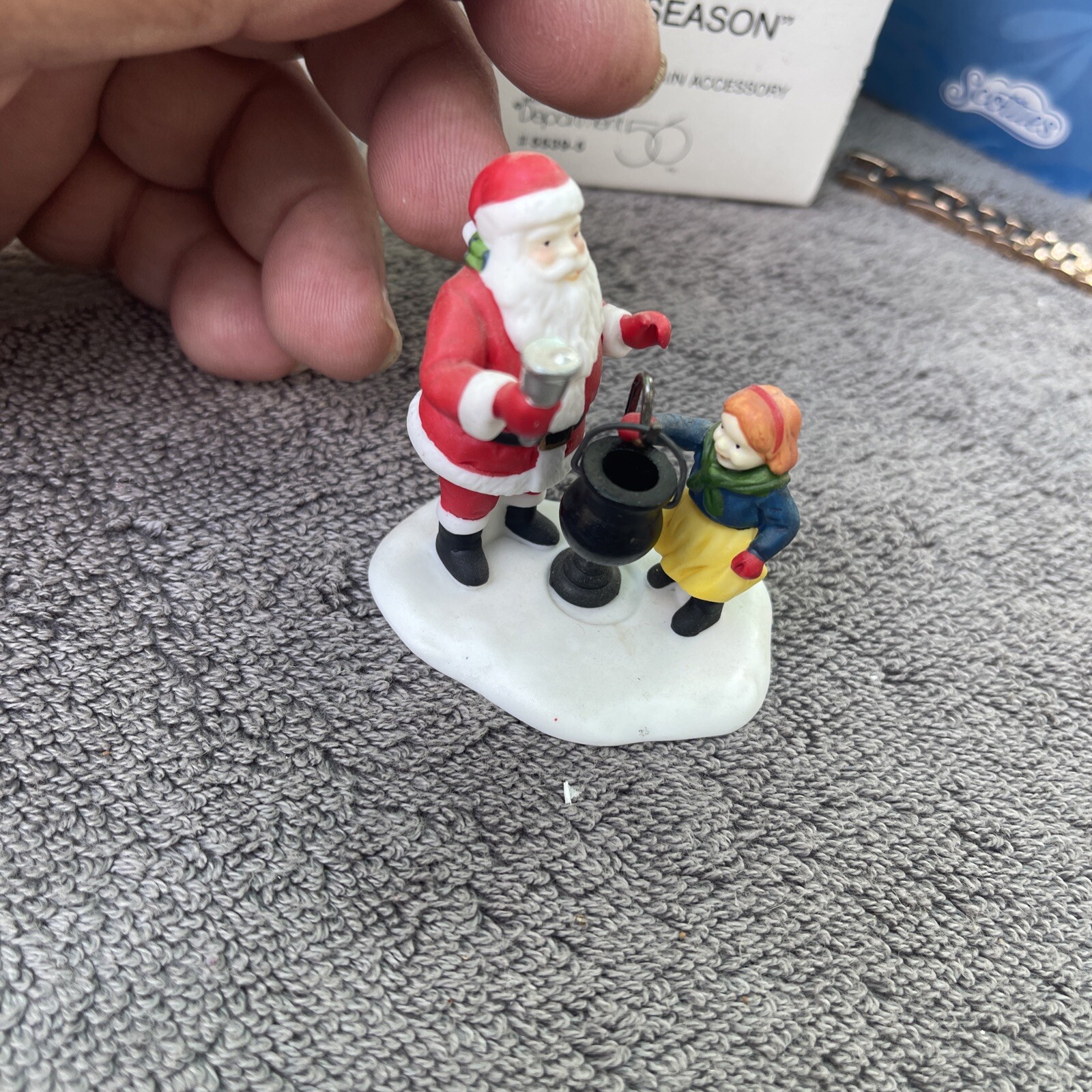 EUC Dept 56 Heritage Village ‘Tis The Season Christmas Santa Claus Girl #5539-5