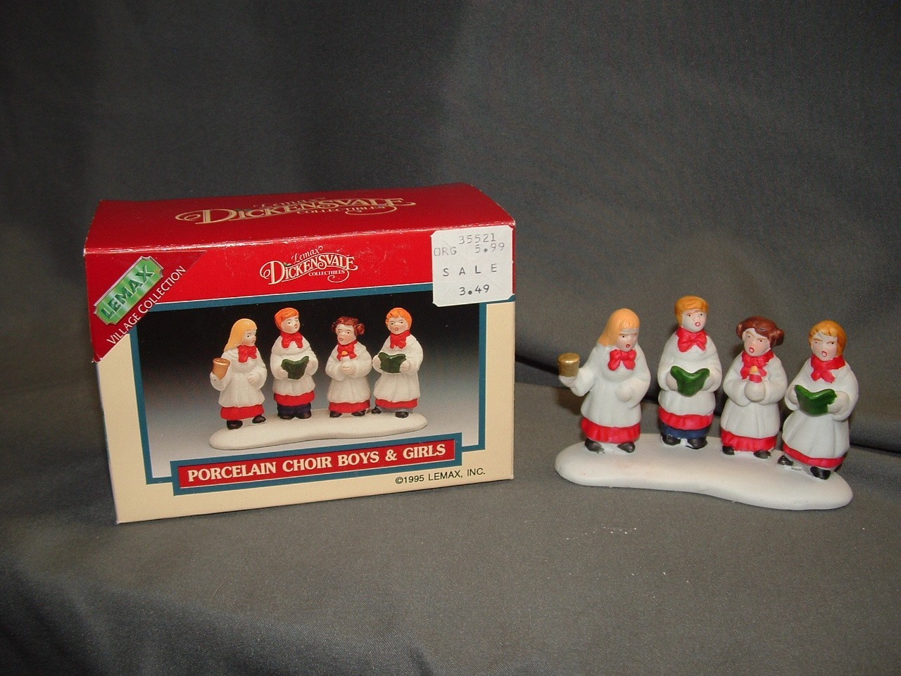 Vintage Lemax Dickensvale 1995 Porcelain Choir Boys and Girls Figurine #53149