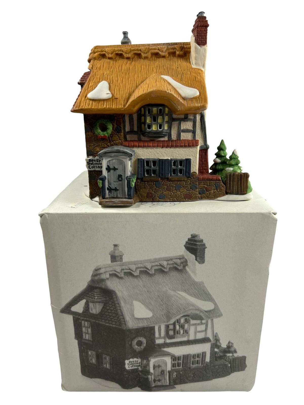 Dept 56 David Copperfield Betsy Trotwood’s Cottage Lighted Ceramic House Retired