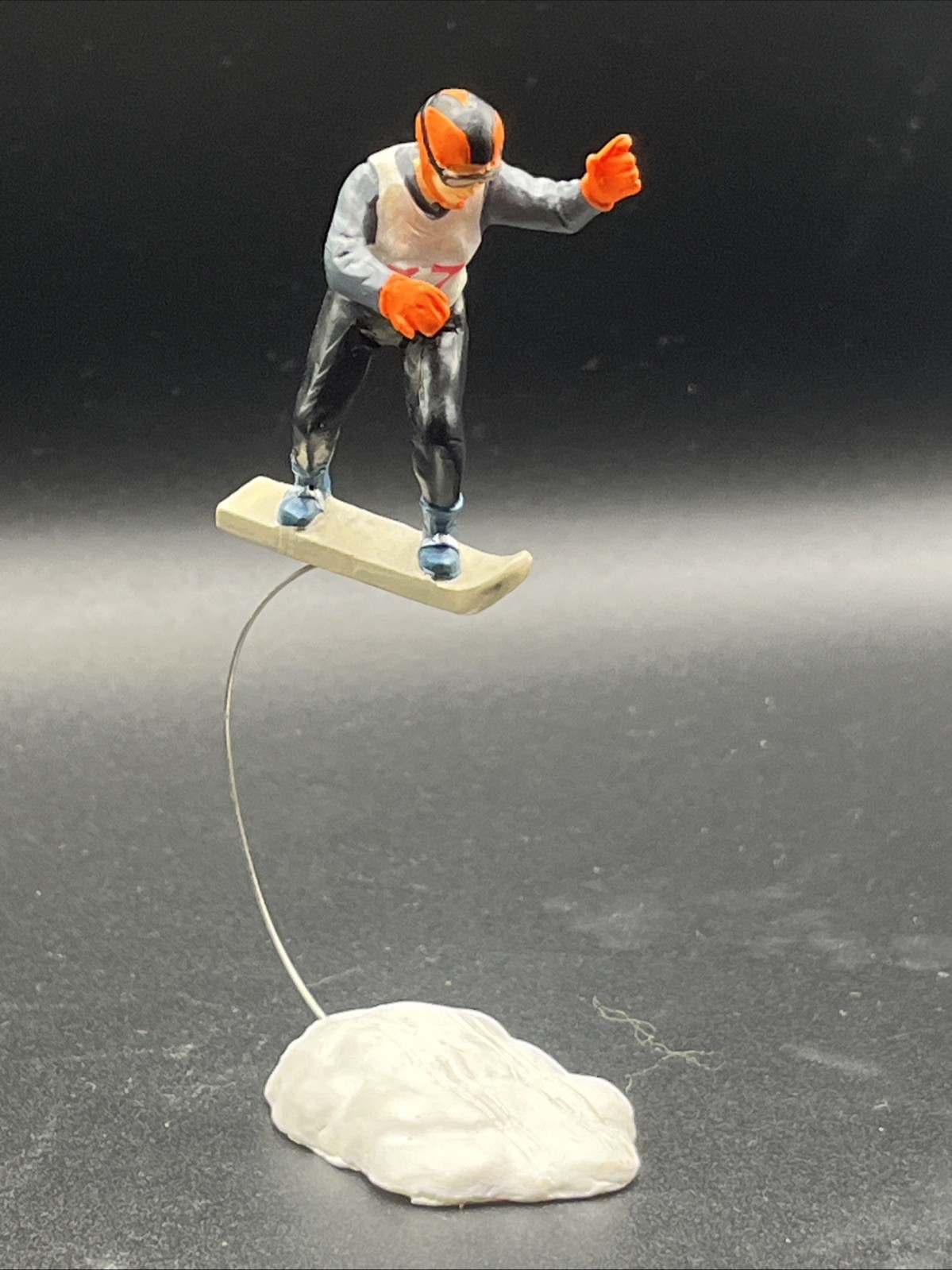 Lemax Christmas Village Snowboarder Trickster Orange Helmet Gloves Number 37