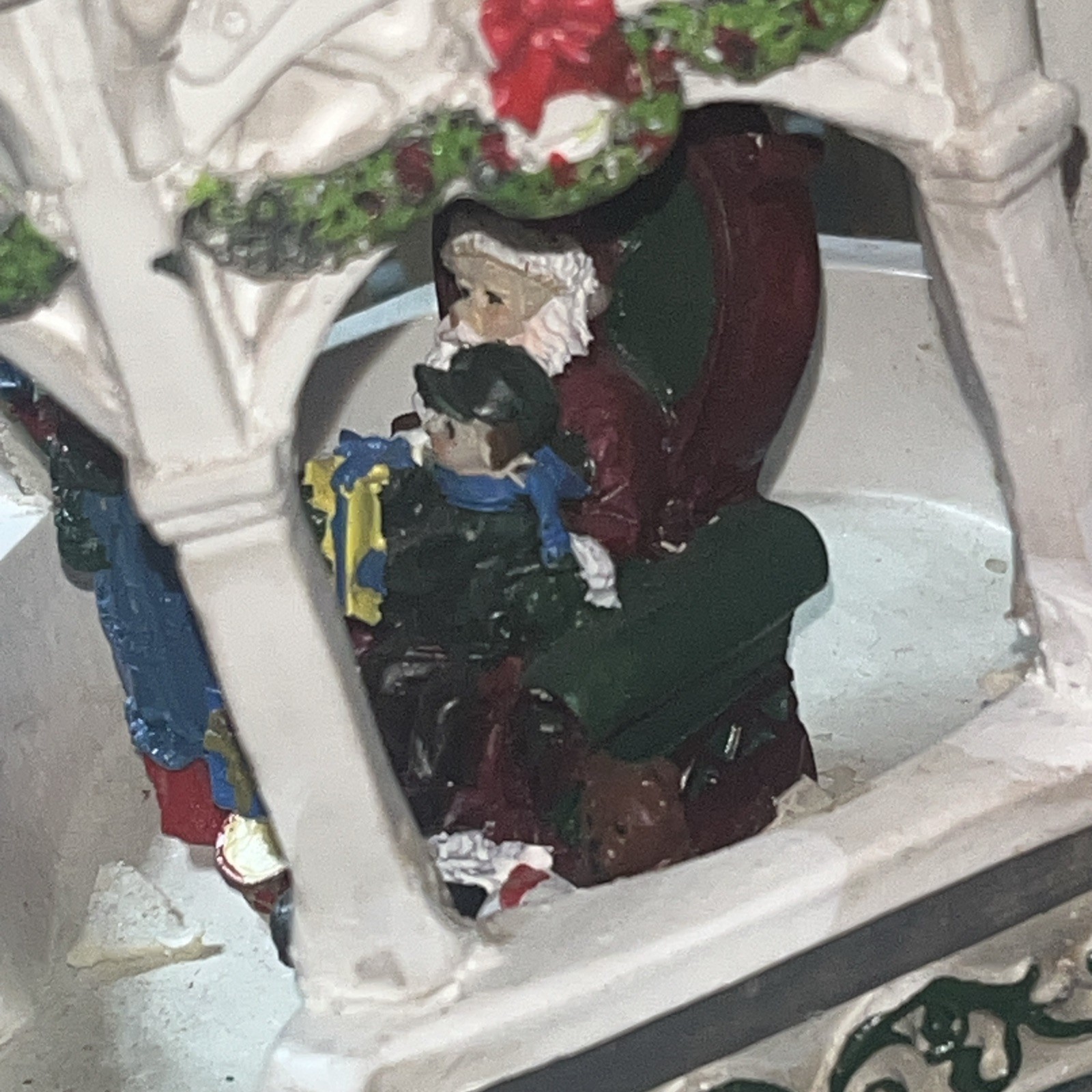 HOLIDAY TIME SANTA’S GAZEBO “ Visit With Santa” Picket Fence, Christmas Trees