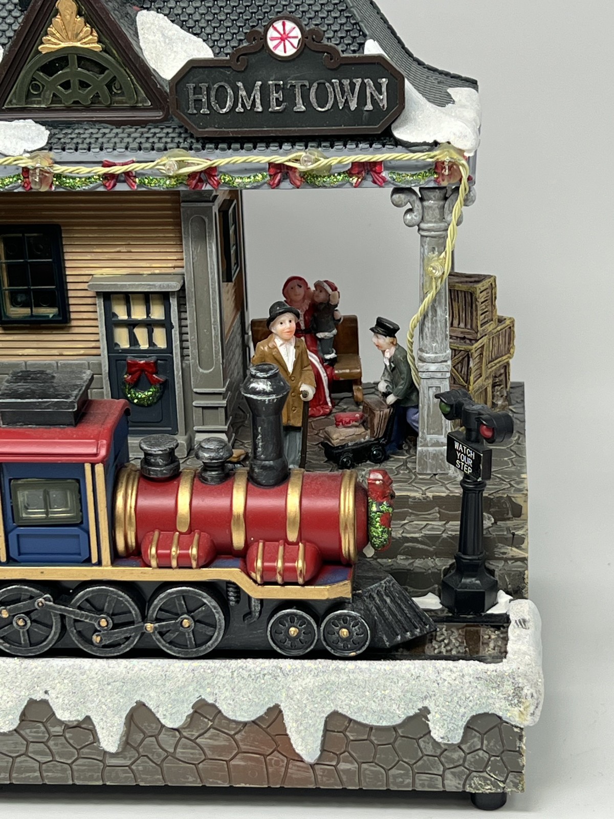 Home Elements Christmas Hometown Animated LED Train Station Musical READ VIDEO