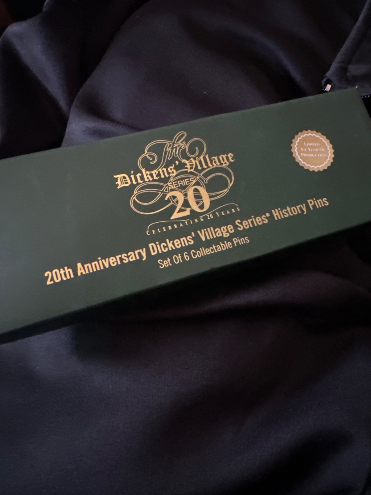 20th Anniversary Dickens Village Series History Pins Set Of 6 Collectible