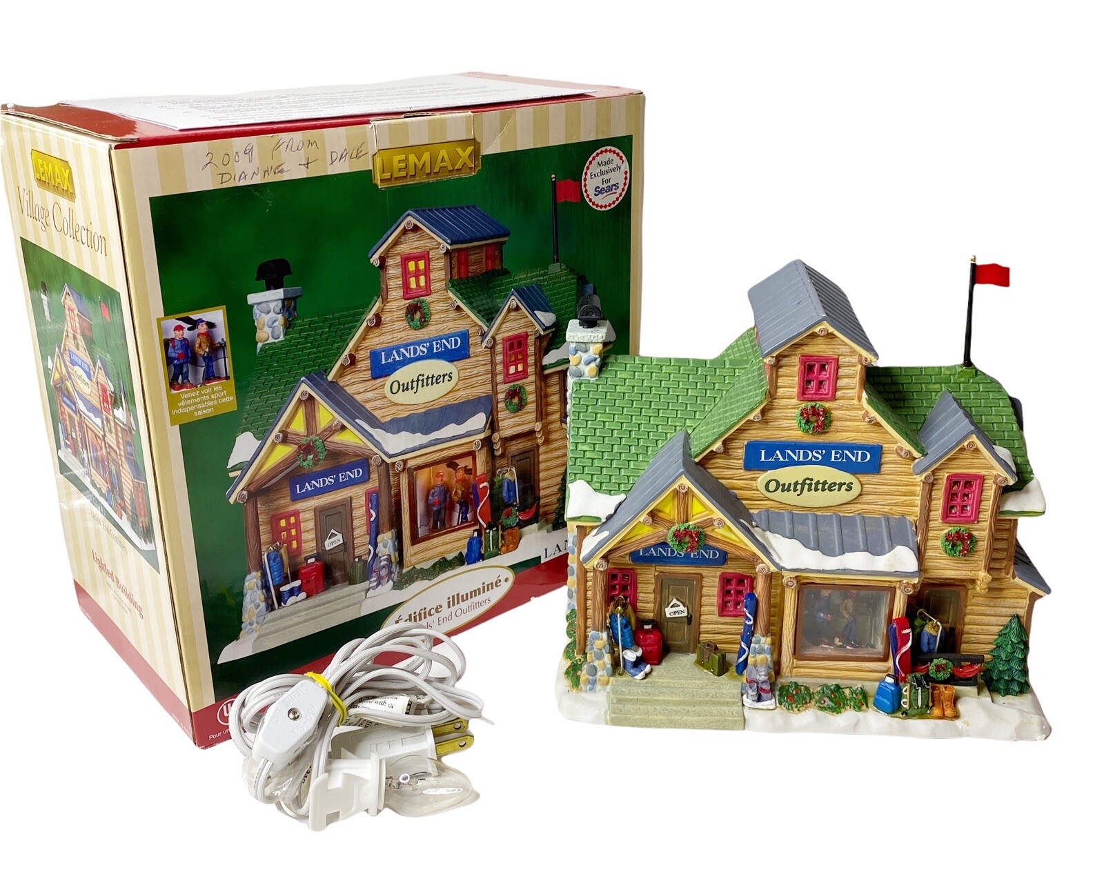 LEMAX Lands End Outfitter Sears Exclusive Christmas Village House Box FLAW