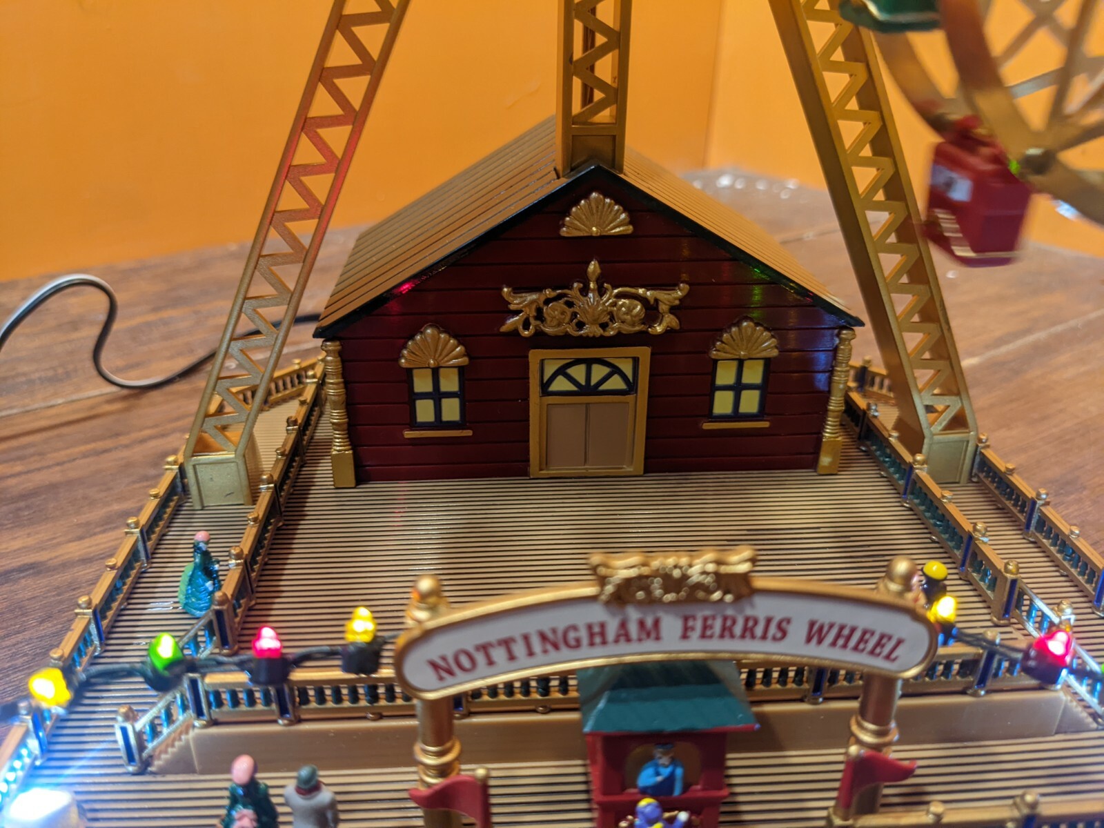 Mr Christmas Double Ferris Wheel Animated Carnival Ride Music Song Light Village