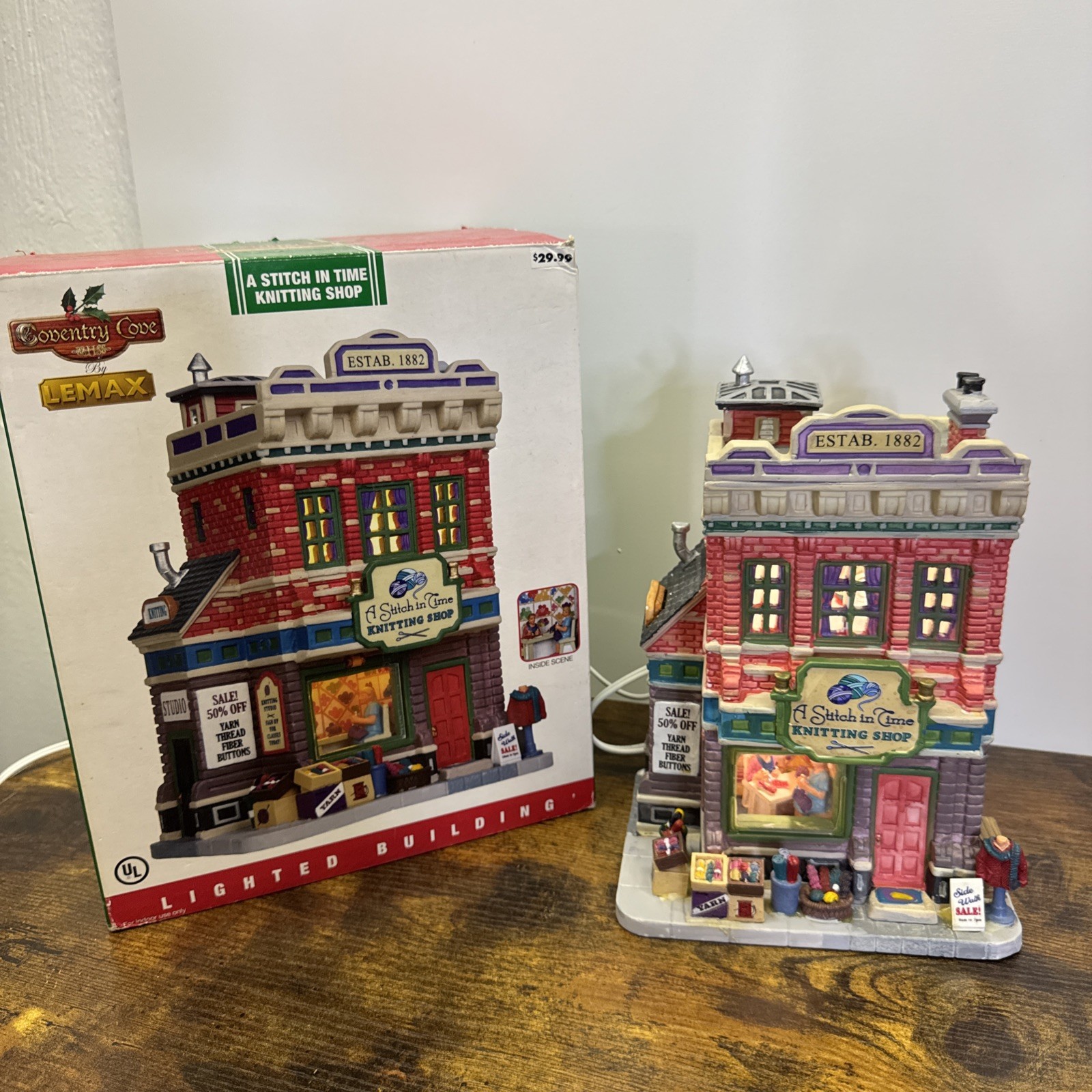 Lemax Coventry Cove Stitch in Time Knitting Shop Christmas Village 15241 2011