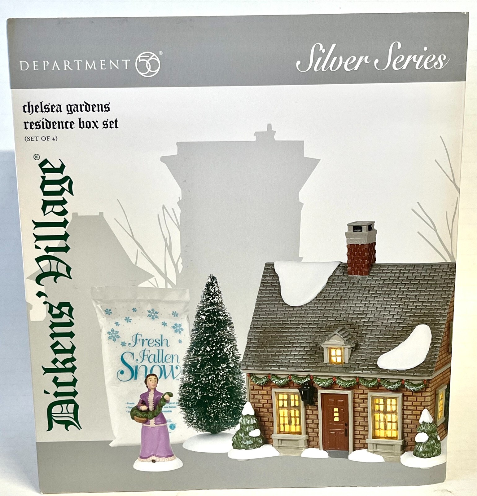 DEPT 56 DICKENS VILLAGE – CHELSEA GARDENS RESIDENCE SET 4 6005400 WBX BRAND NEW