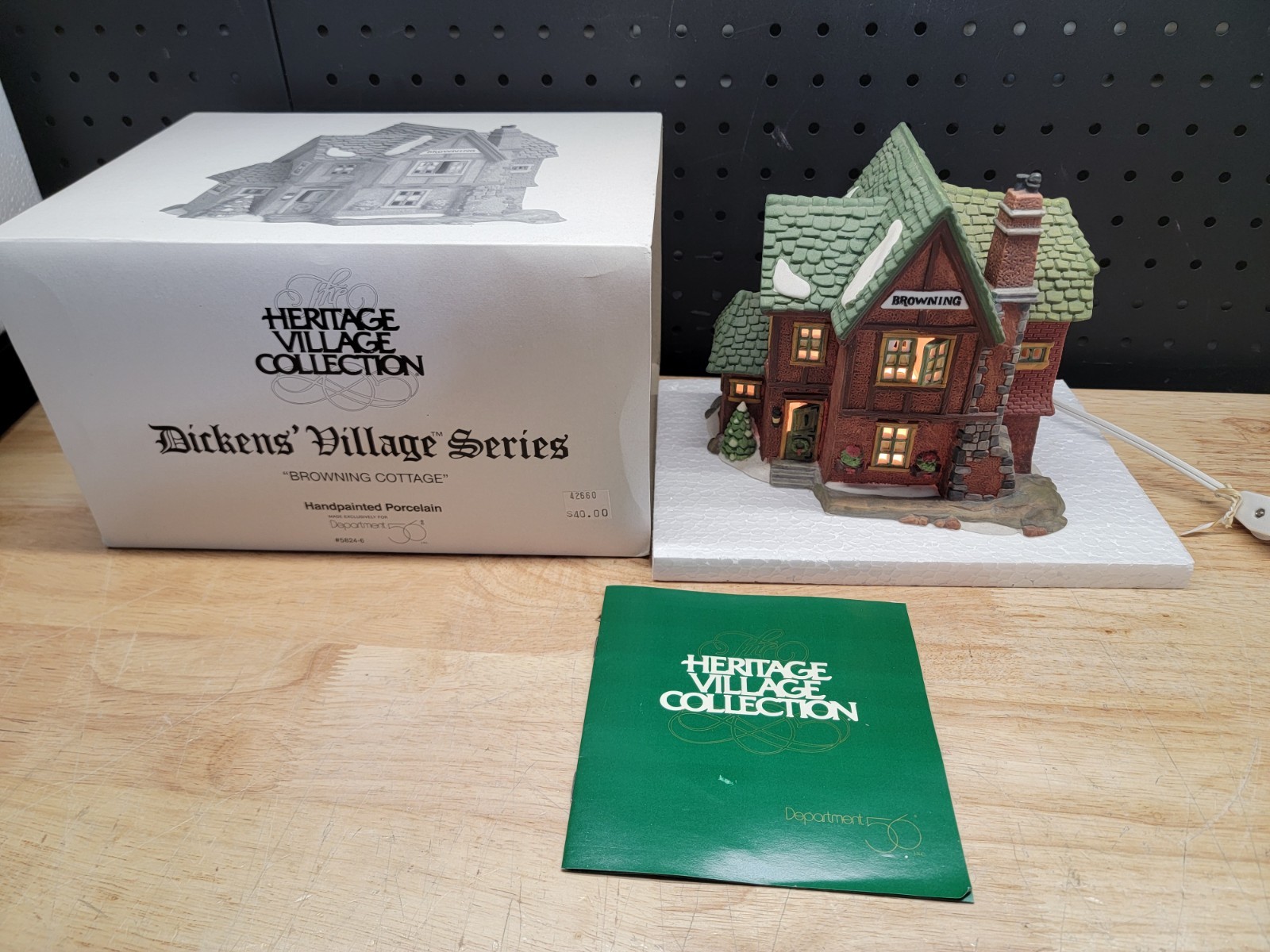 Department 56 Heritage Collection Dickens Village Series Browning Cottage 5824-6