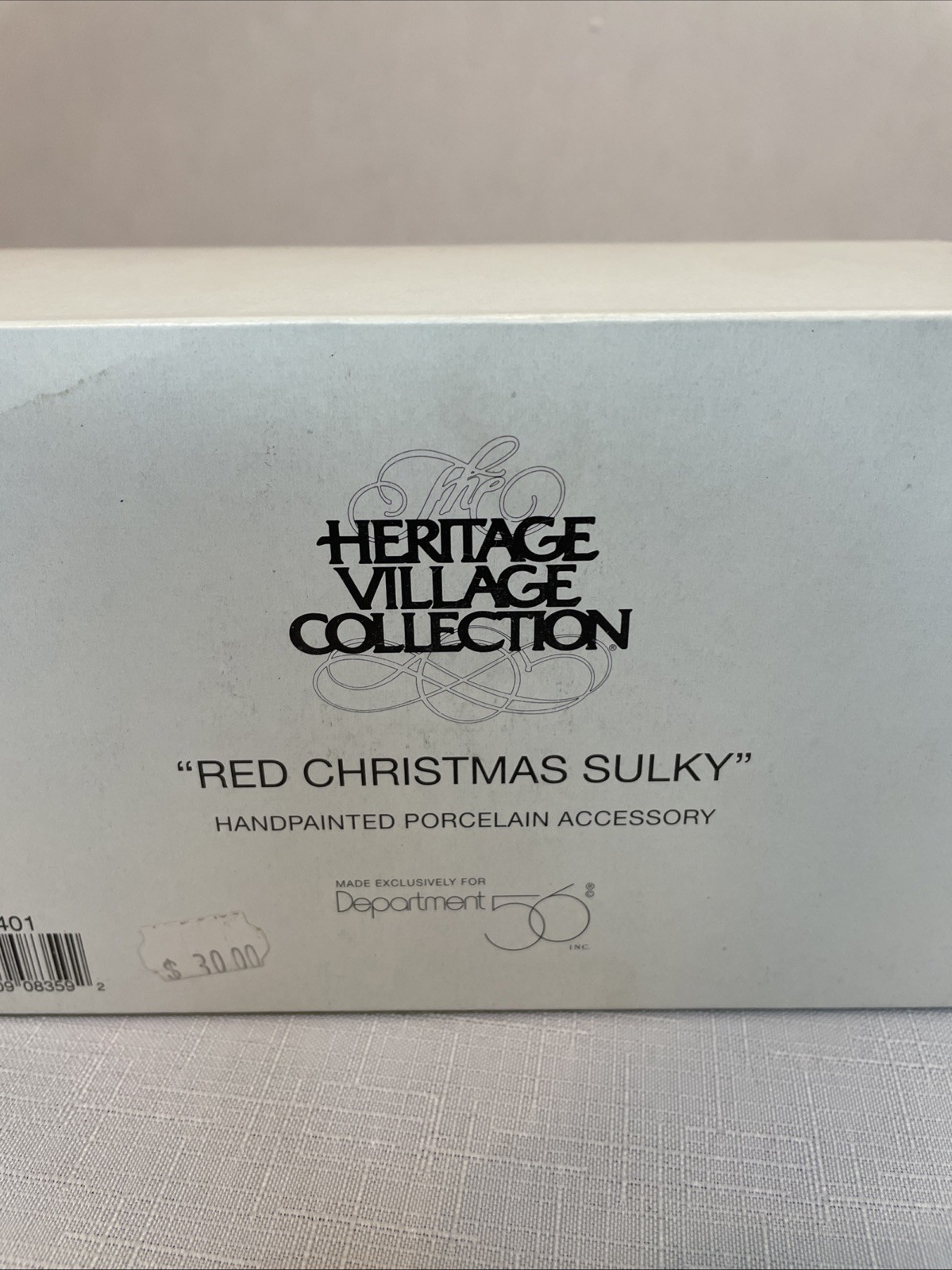 Dept 56 Heritage Dickens Village Collection Red Christmas Sulky #58401