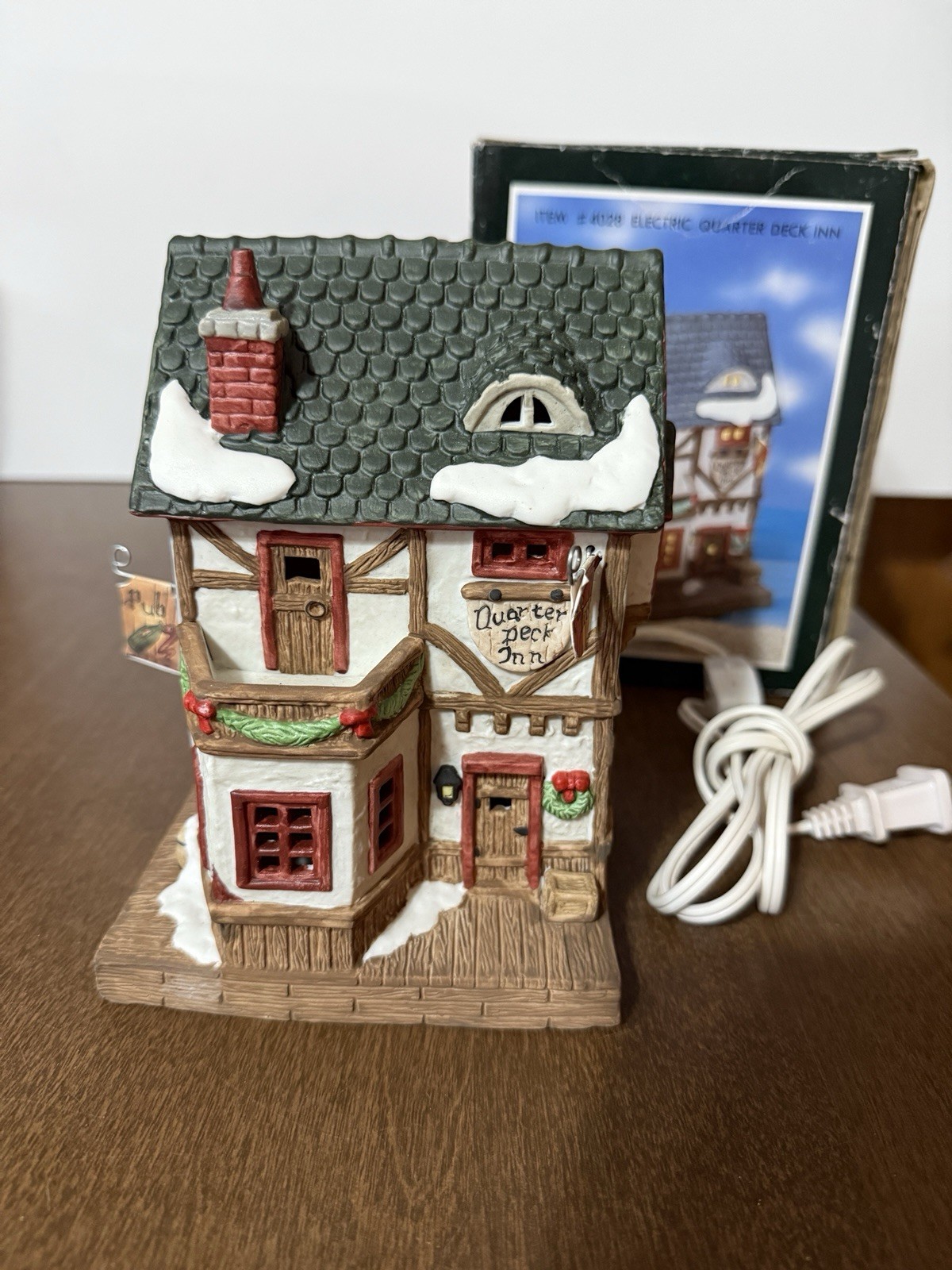 Pacific Rim Charter Collection #4028 Electric Quarter Deck Inn Lighted Village