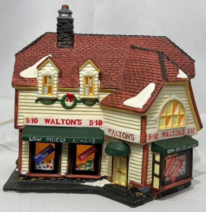 Walton’s 5&10 Collectors Edition Lighted House -P0369, Holiday Time est. 1950