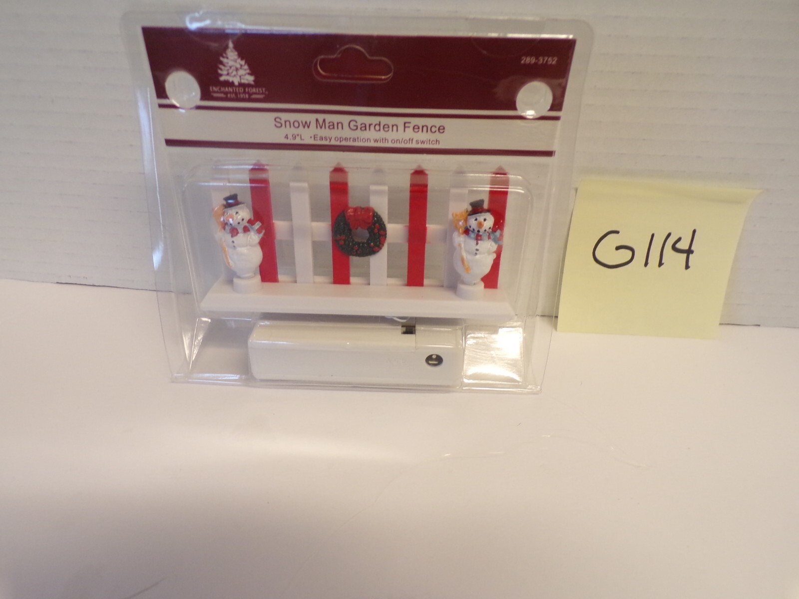 Enchanted Forest ~ Snowman Garden Fence Prelit Village Accessory