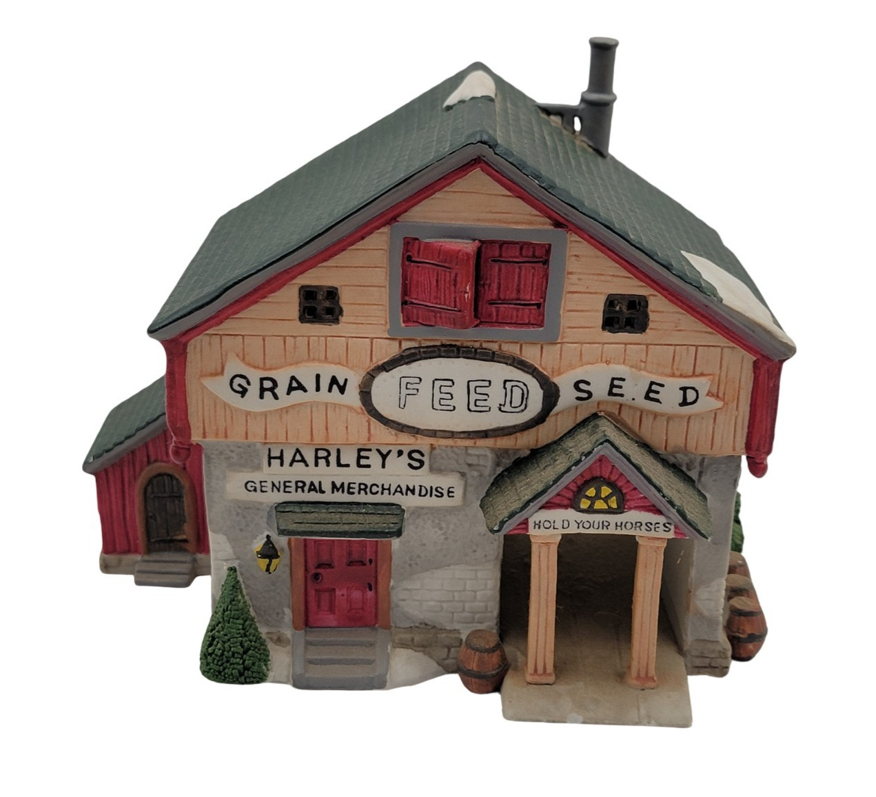 Lemax Harley’s Store Dickensvale Christmas Village Porcelain Lighted House 1993