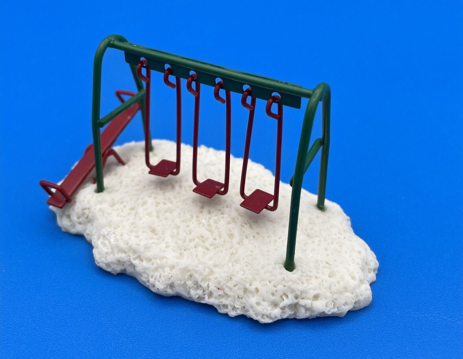 St. Nicholas Square Christmas Village Red Swing Set Teeter Totter or Dollhouse