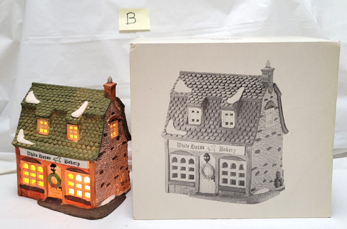 Vintage Dept 56 Dickens’ Village Series WHITE HORSE BAKERY #59269 Retired-Lot B