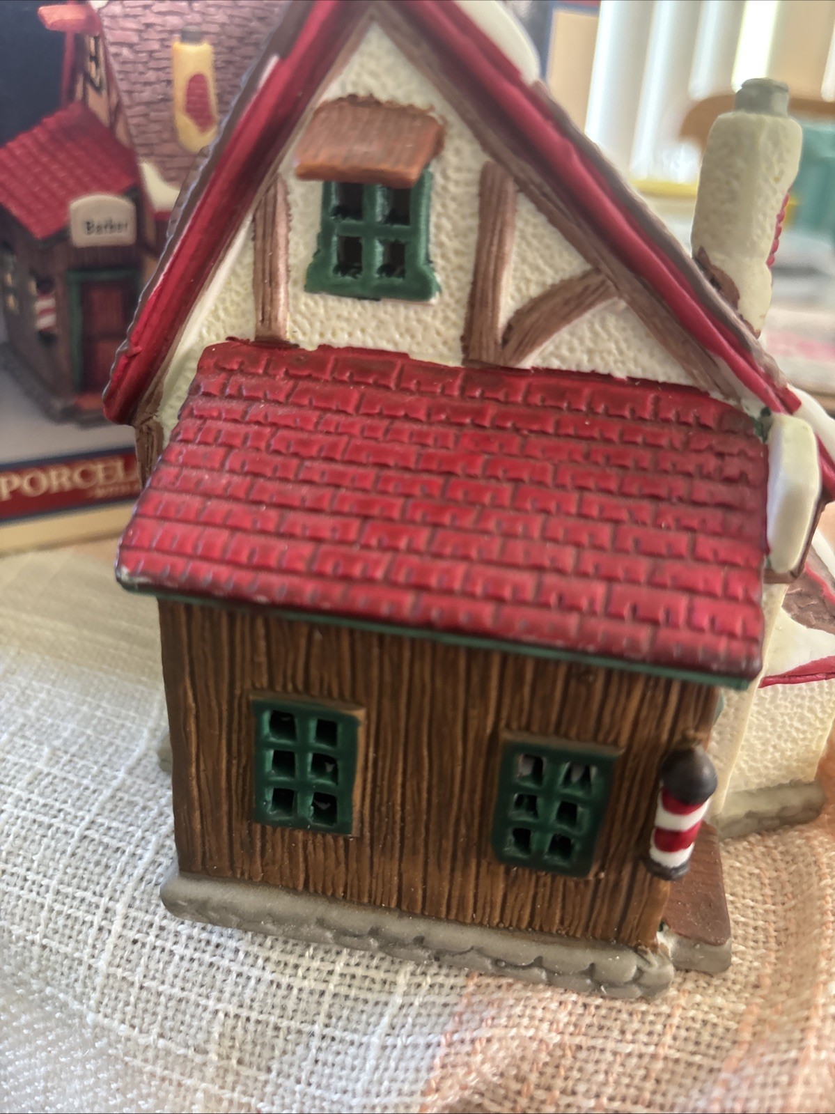 Lemax Porcelain Dickinsville Photography/ Barber Shop House No Light