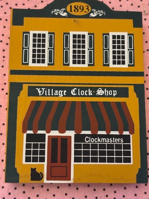 Cat’s Meow SERIES IV VILLAGE CLOCK SHOP 1986 Shelf Sitter Signed Free Ship