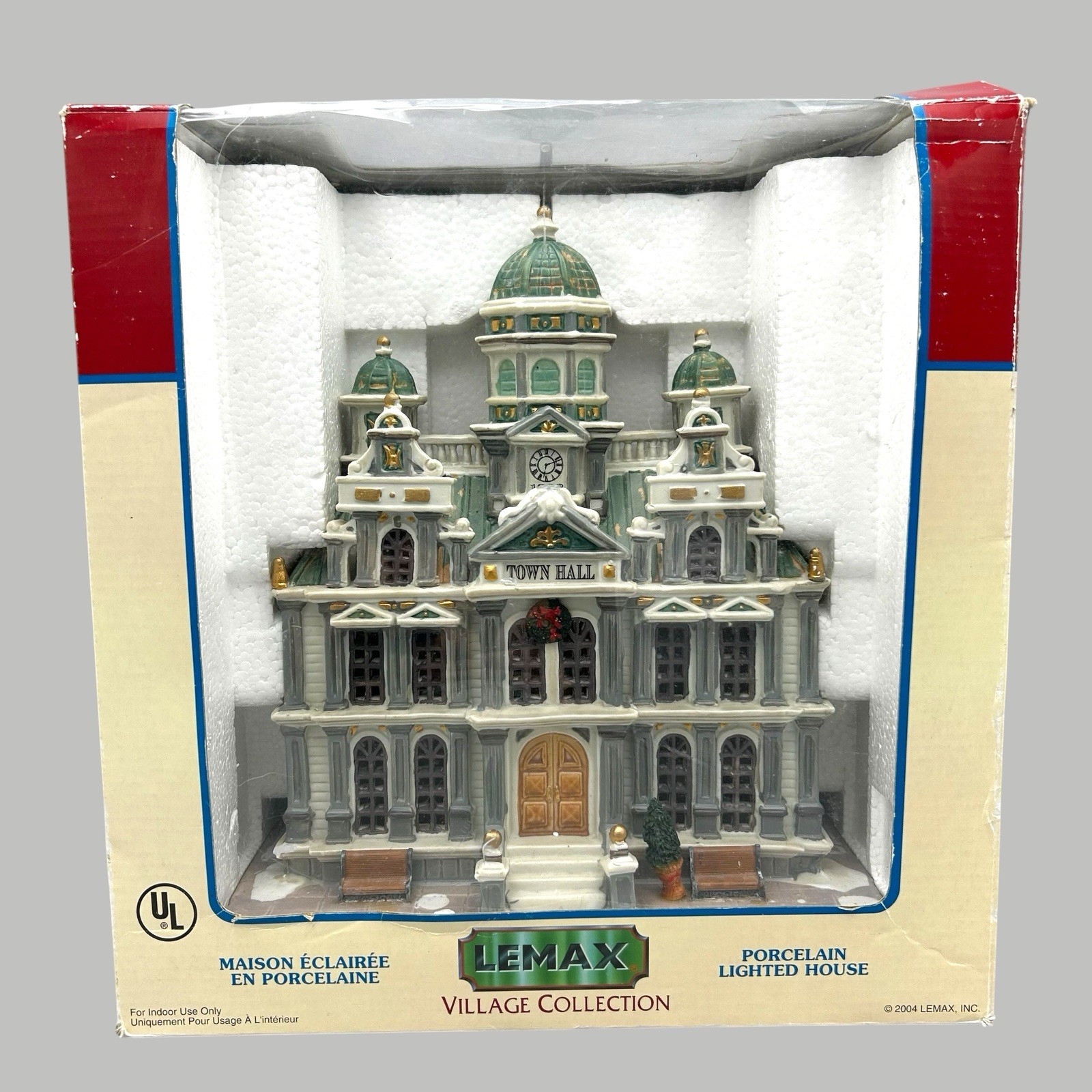 Lemax Village Collection Town Hall Porcelain 2004 Caddington Village Ships Quick