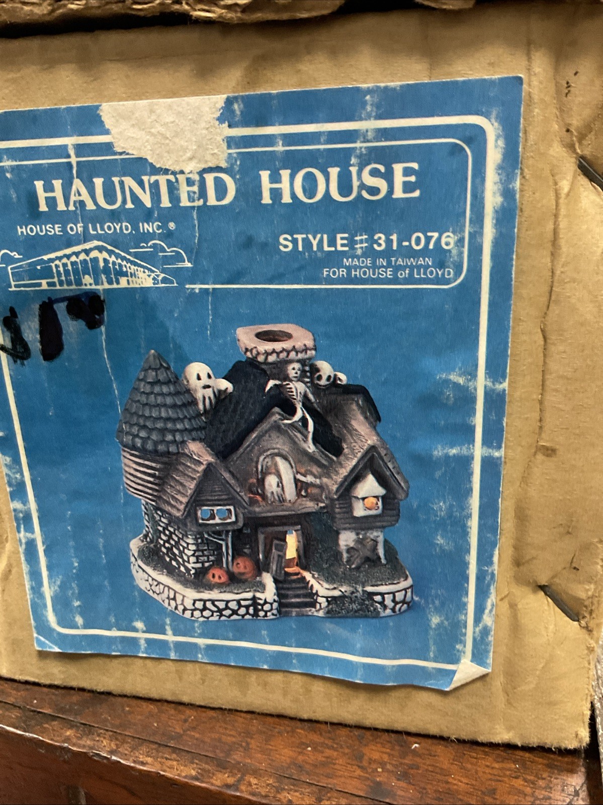 House of Lloyd Halloween Haunted Vintage 4.5” Ceramic Tea Candle Light 31-076
