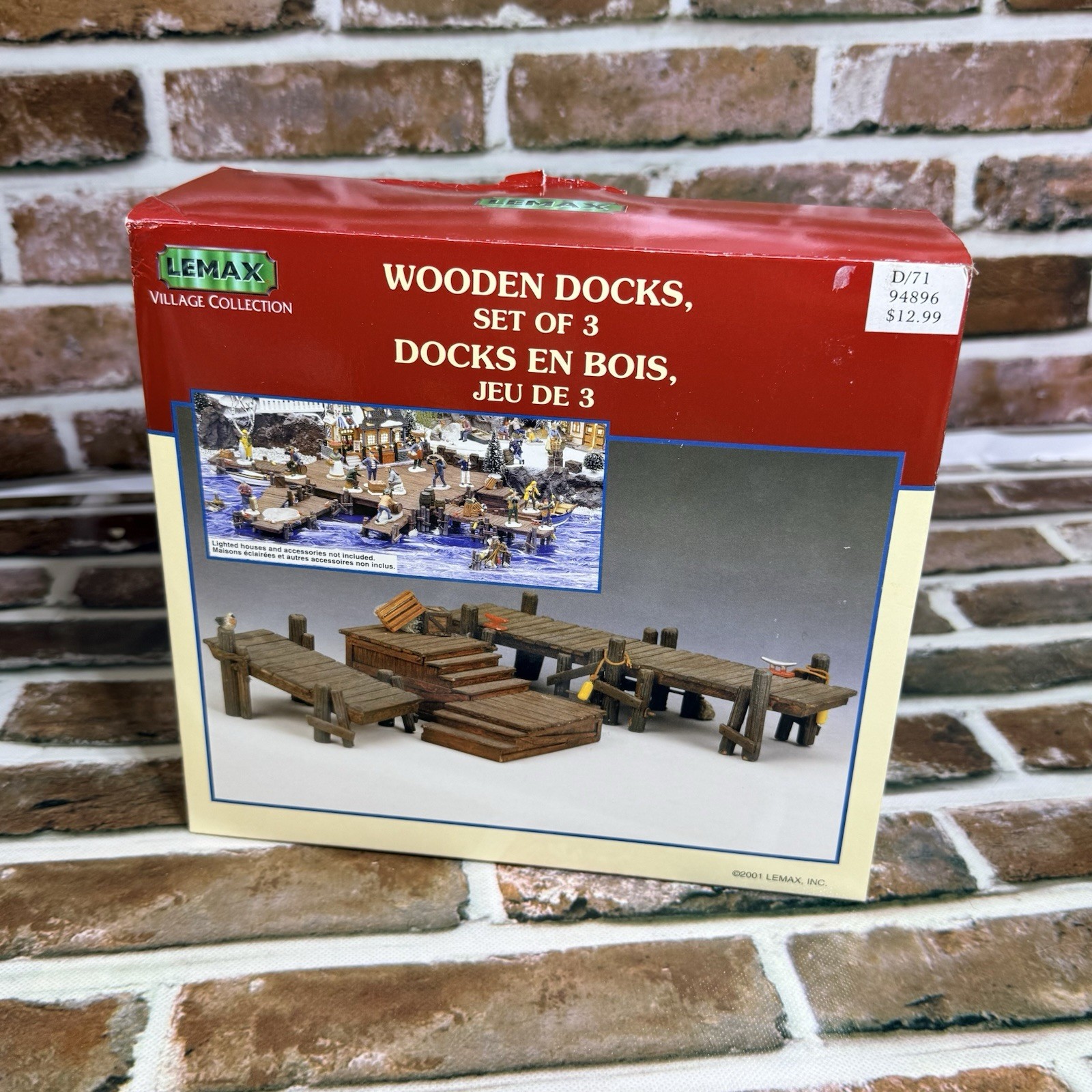 Lemax Village Collection 14643 Accessory Wooden Docks Set of Three Retired 2001
