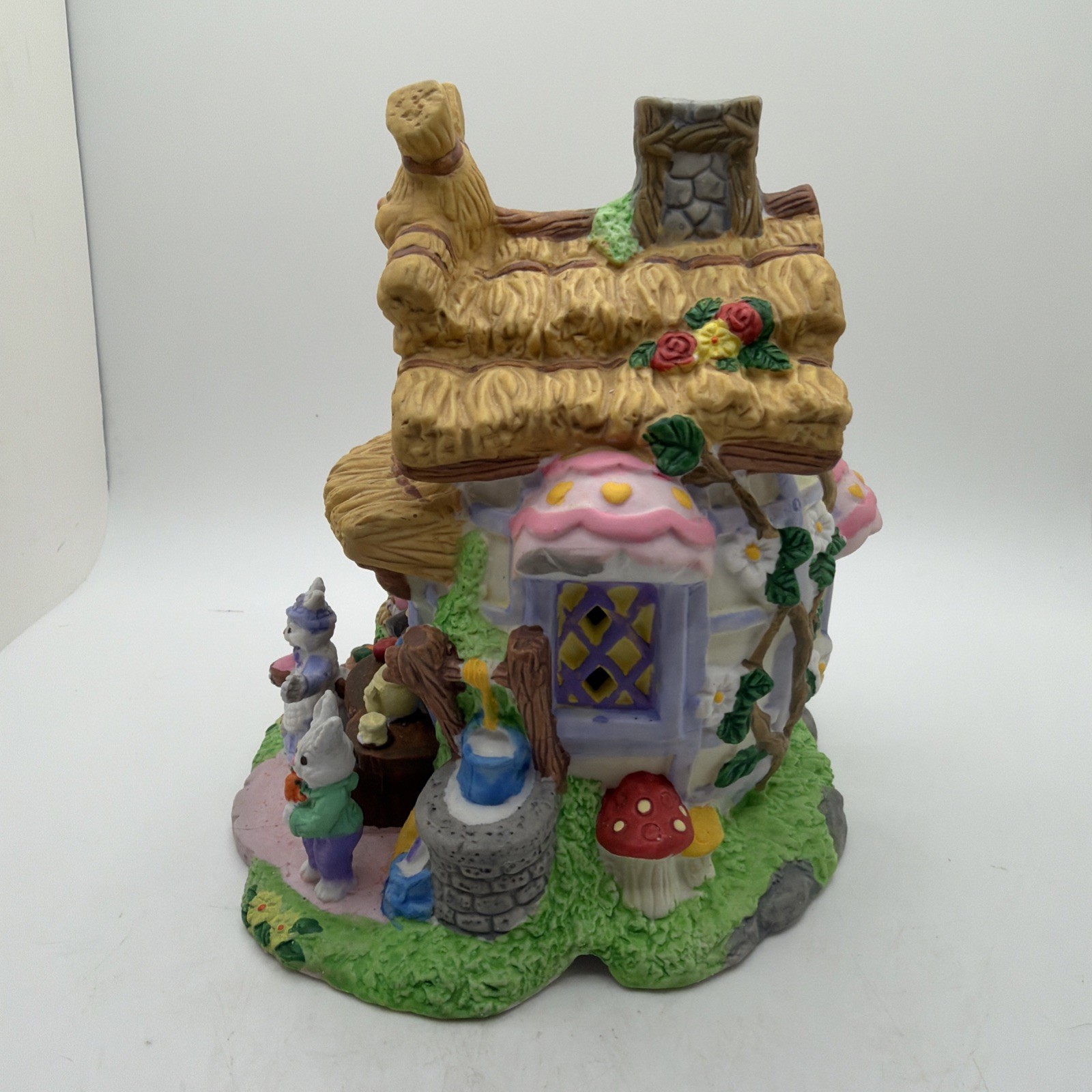Cottontale Cottages Spring Bunny Easter Village FARM hand painted cottage w/ Box