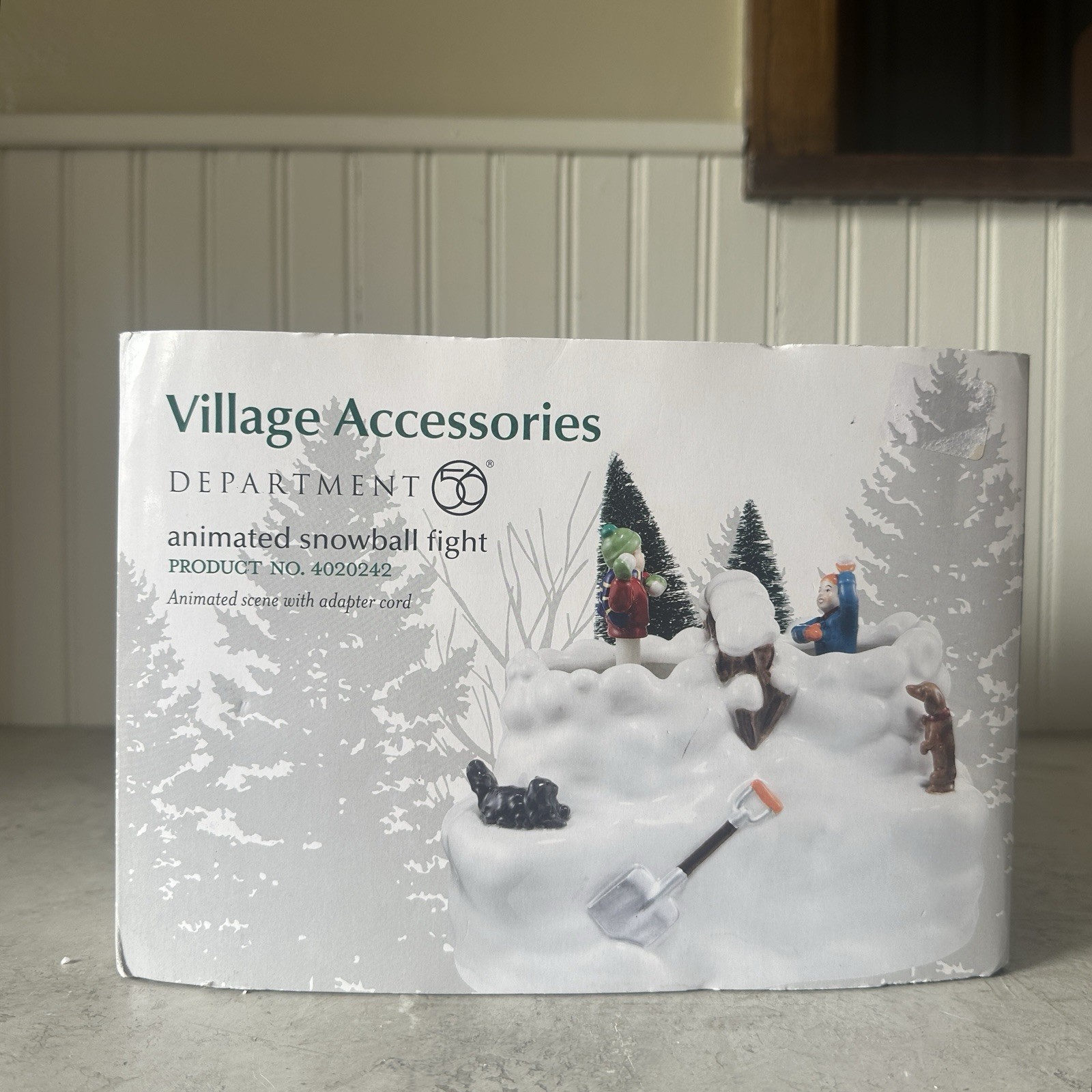 Dept 56 Rare Animated Snowball Fight 4020242 Snow Village Accessories New Unused