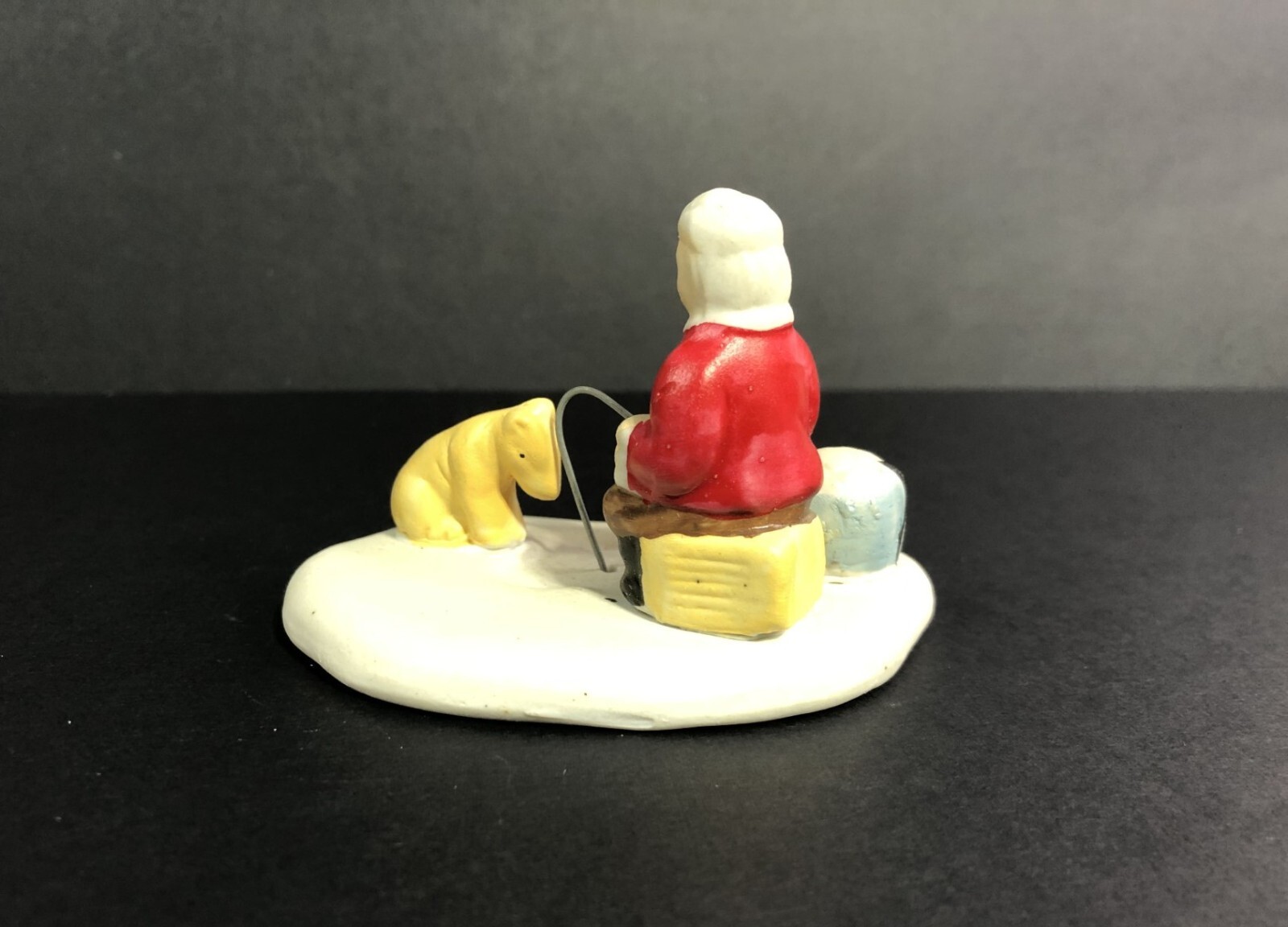 Vintage Christmas Collectable Holiday Traditions Ice Fishing w/Box Free Shipping
