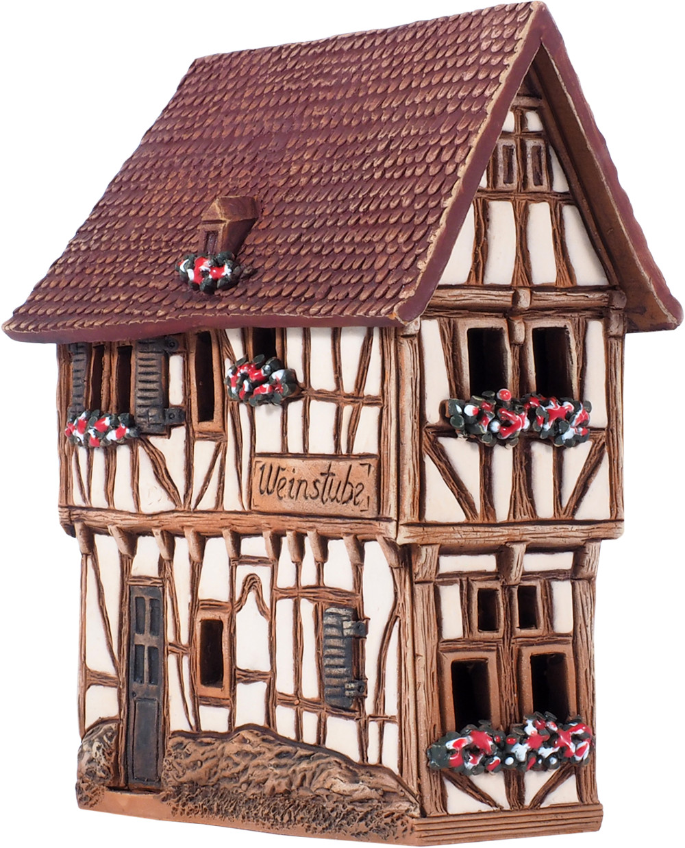Ceramic Tealight Candle Holder House in Bernkastel-Kues Germany H12cm Midene