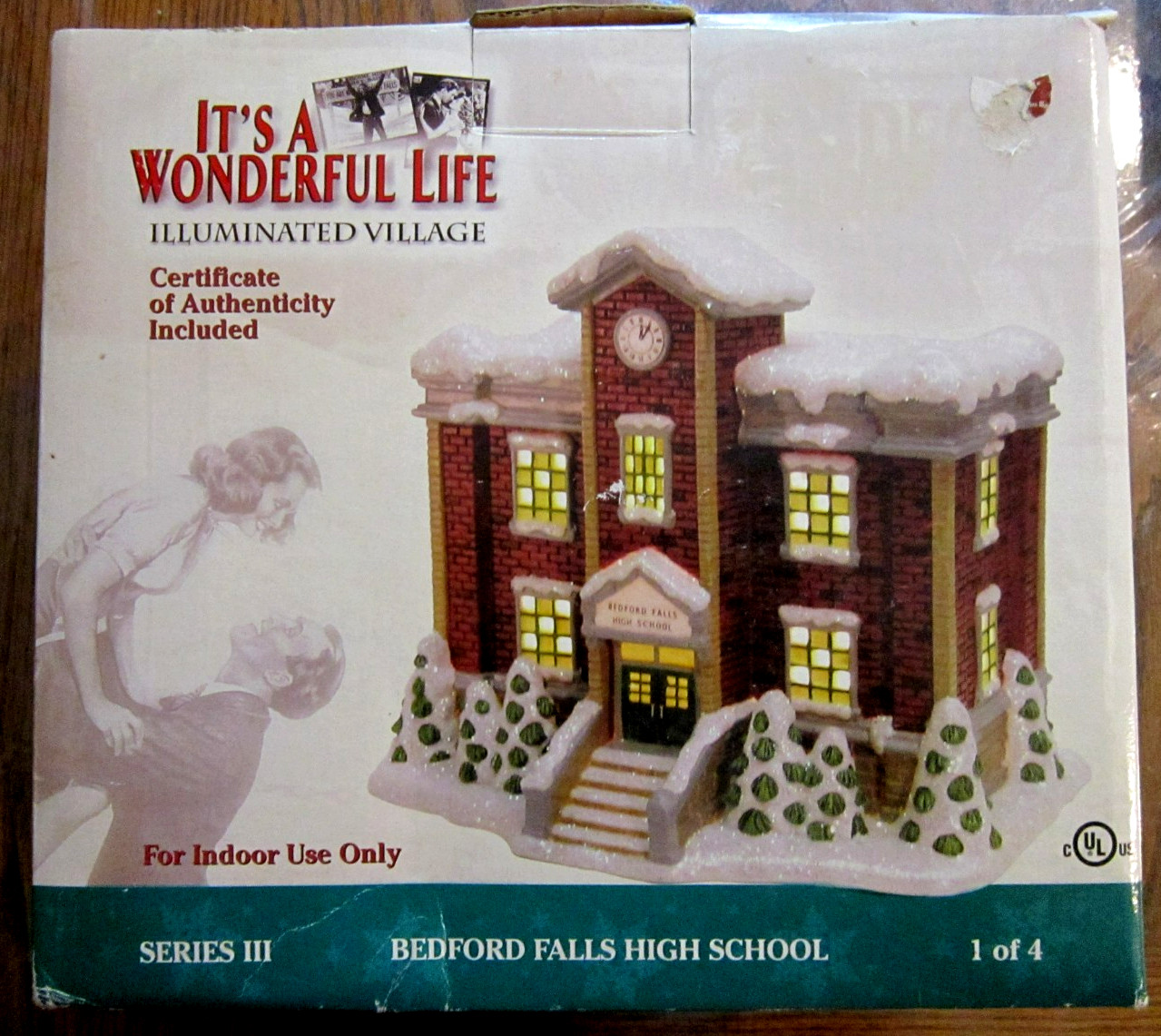 Enesco It’s a Wonderful Life Illuminated Village Bedford Falls High School