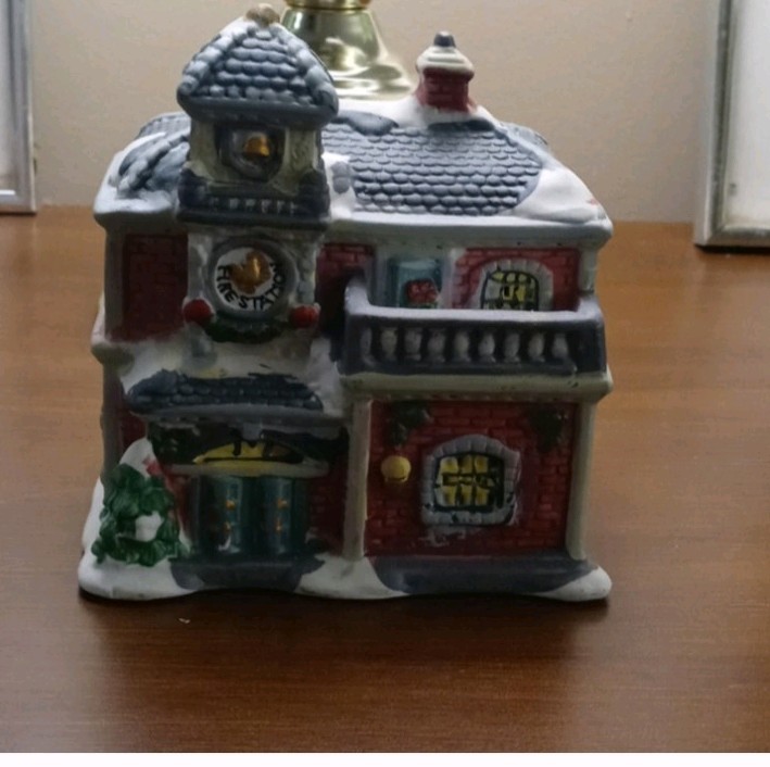 Xmas time at the Fire station Statue