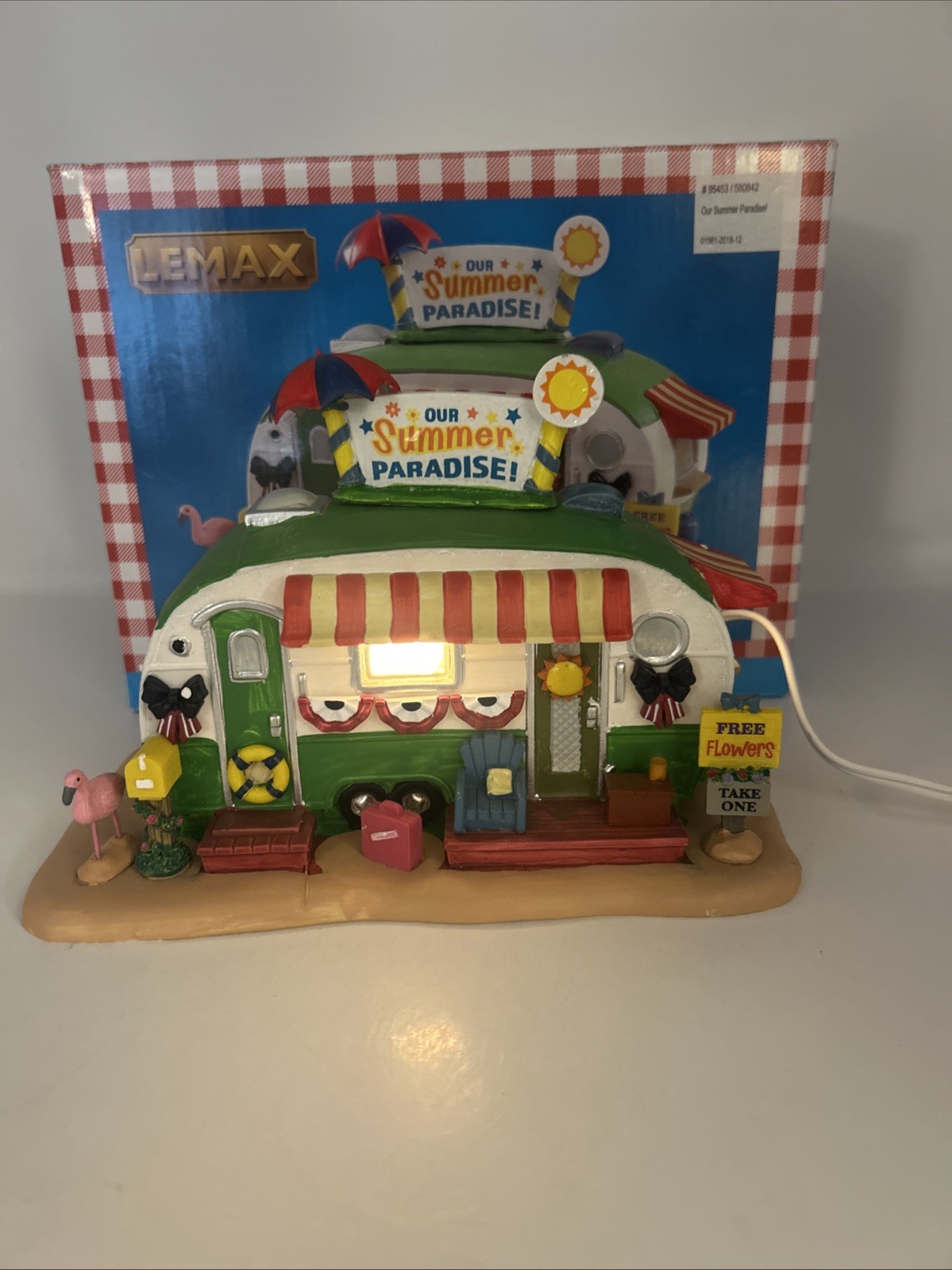 Lemax Our Summer Paradise Porcelain Lighted Camper 95453