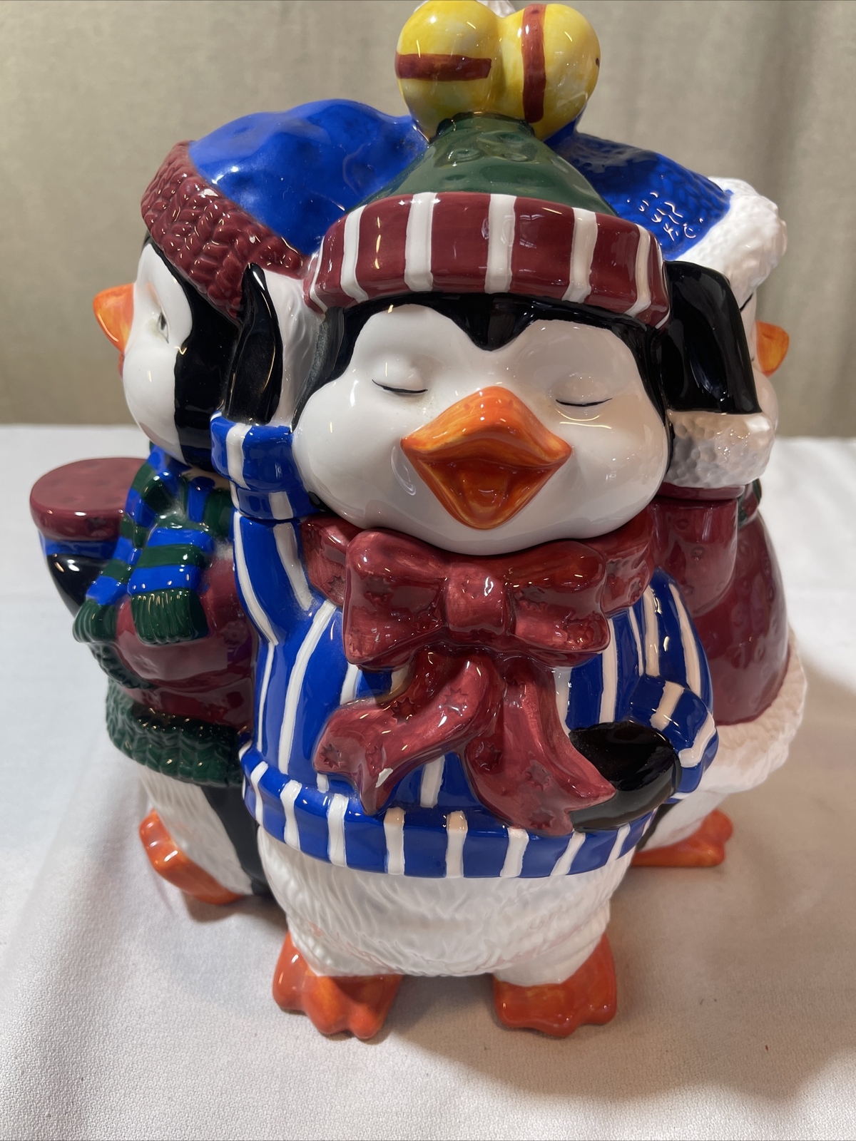 Christmas collectible 4 penguins Sold As Picture
