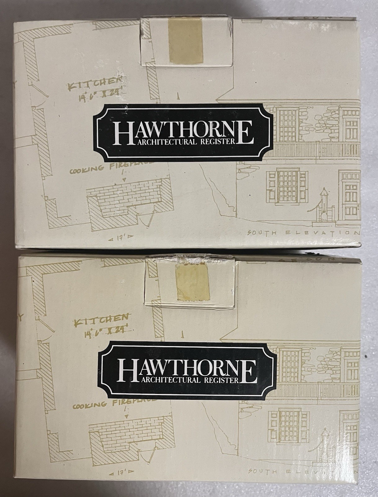Hawthorne Architectural Register Artwork Village Figurines Lot Of (2) In Box
