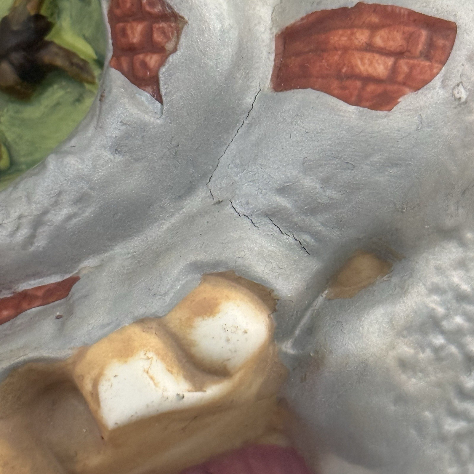 Vintage Collins Spooky Dentist Halloween Lighted Ceramic Skull Village House