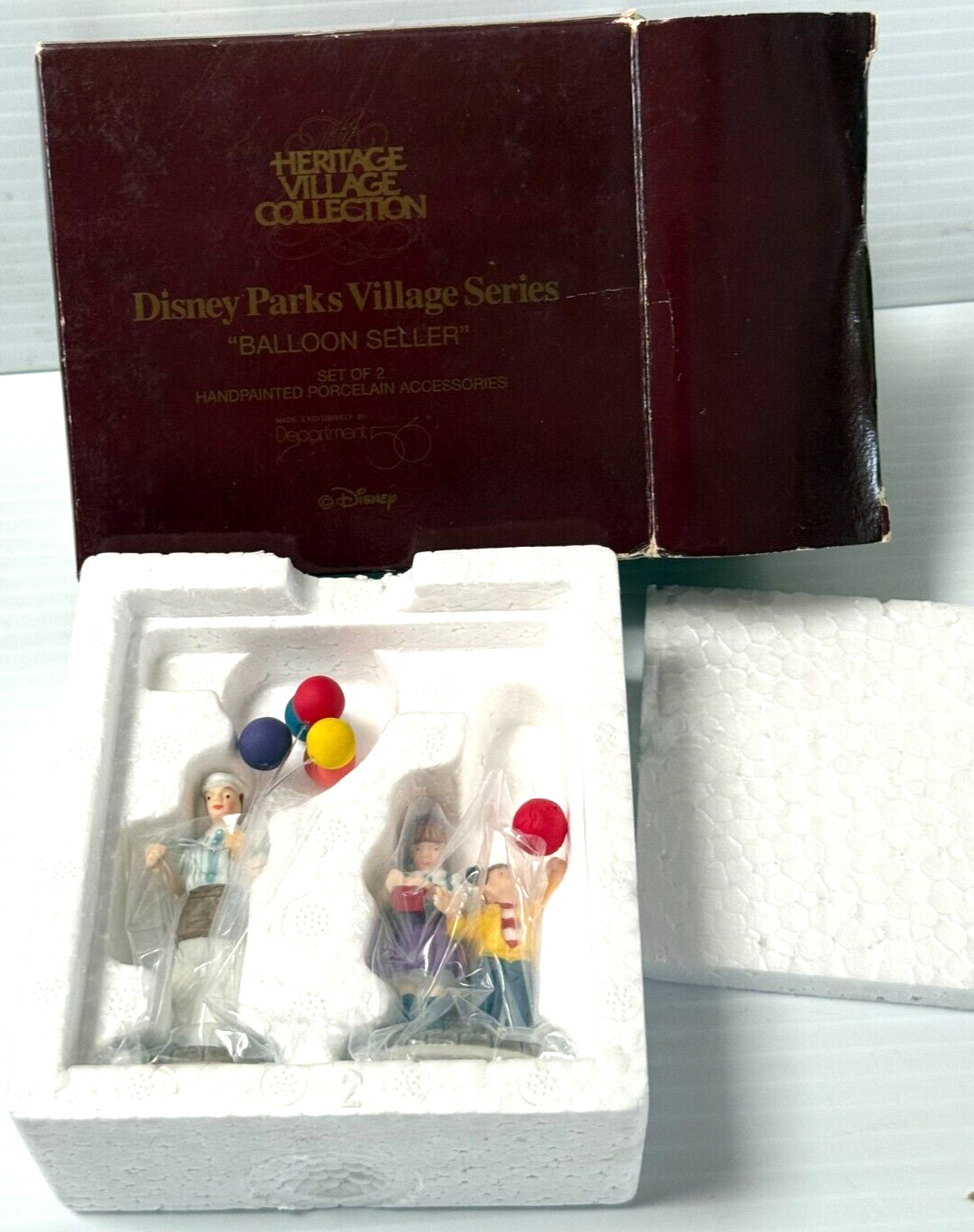 Department 56 Disney Parks Village Series Balloon Seller Set Of 2 #53539