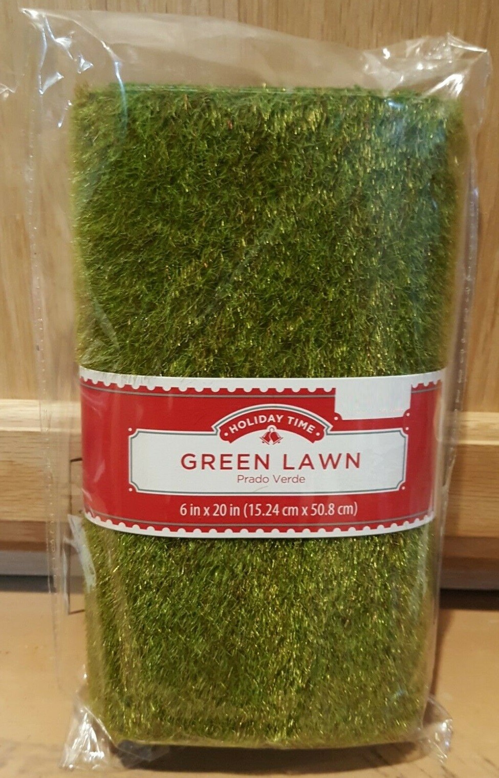 Holiday Time Christmas Village Accessory – Green Lawn/Grass Display Mat, 6″x 20″